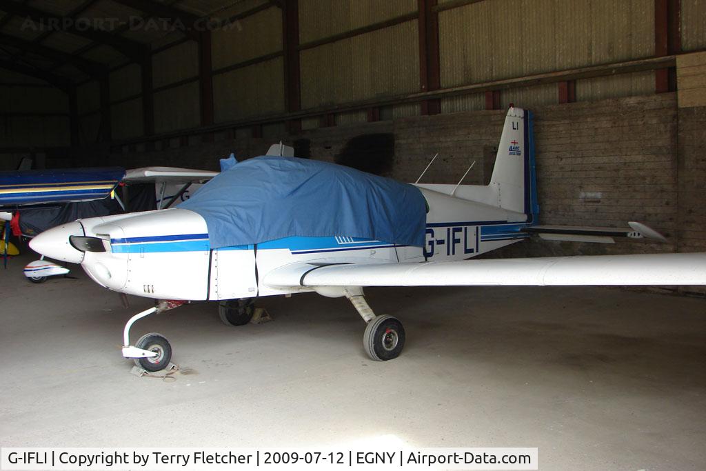 G-IFLI, 1979 Gulfstream American AA-5A Cheetah C/N AA5A-0831, Hangared aircraft at Beverley