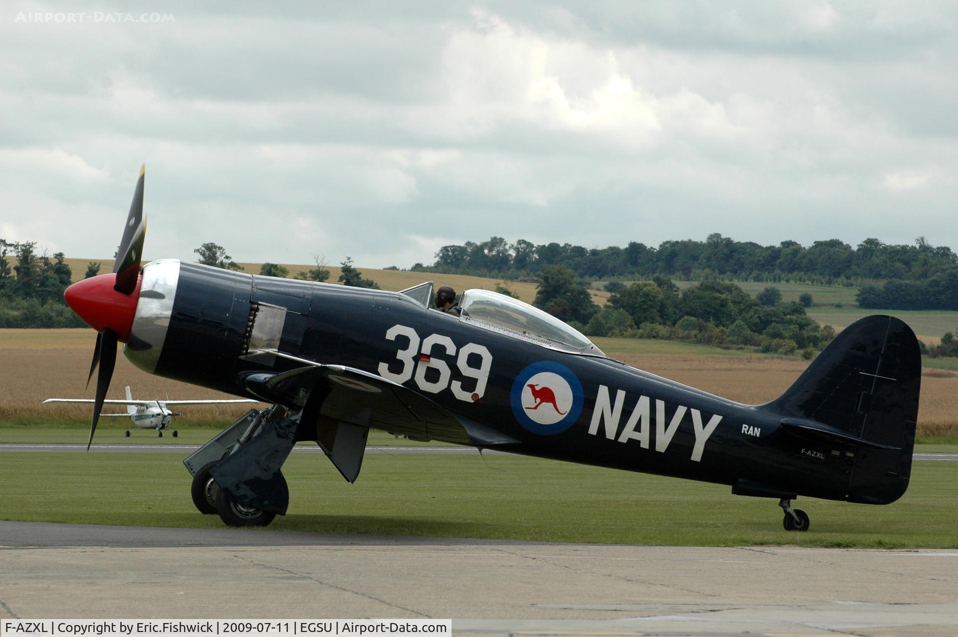 F-AZXL, 1948 Hawker Fury FB.10 C/N 37514/ISS20, F-AZXL Hawker Sea Fury at Duxford Flying Legends Air Show July 09