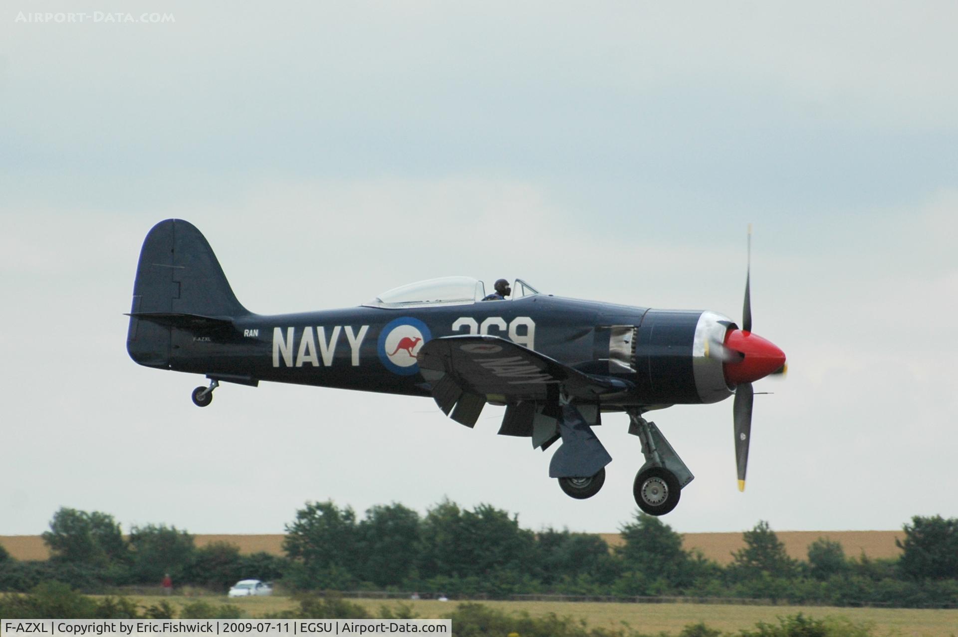 F-AZXL, 1948 Hawker Fury FB.10 C/N 37514/ISS20, F-AZXL Hawker Sea Fury at Duxford Flying Legends Air Show July 09