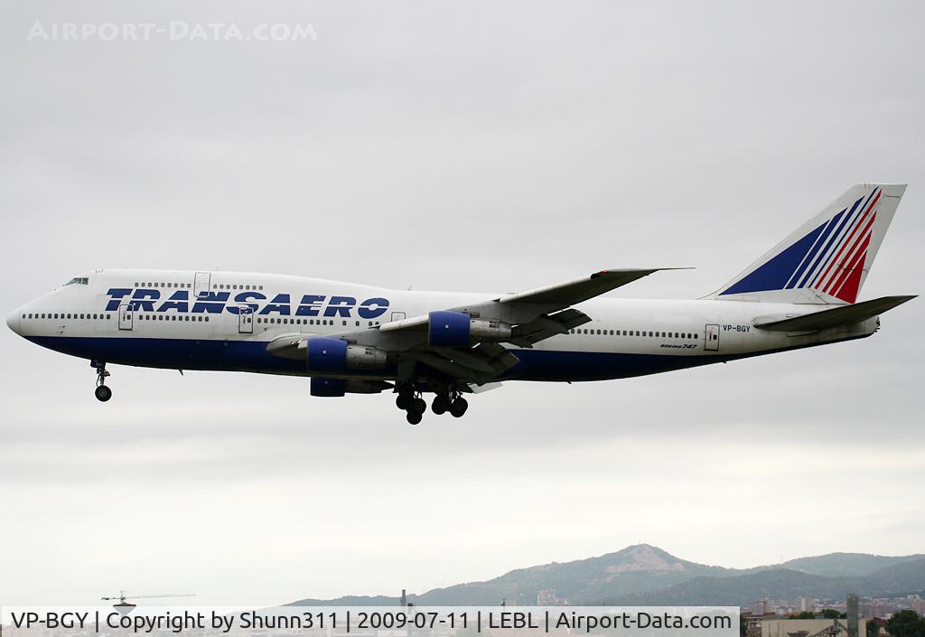 VP-BGY, 1987 Boeing 747-346 C/N 23640, Landing rwy 25R
