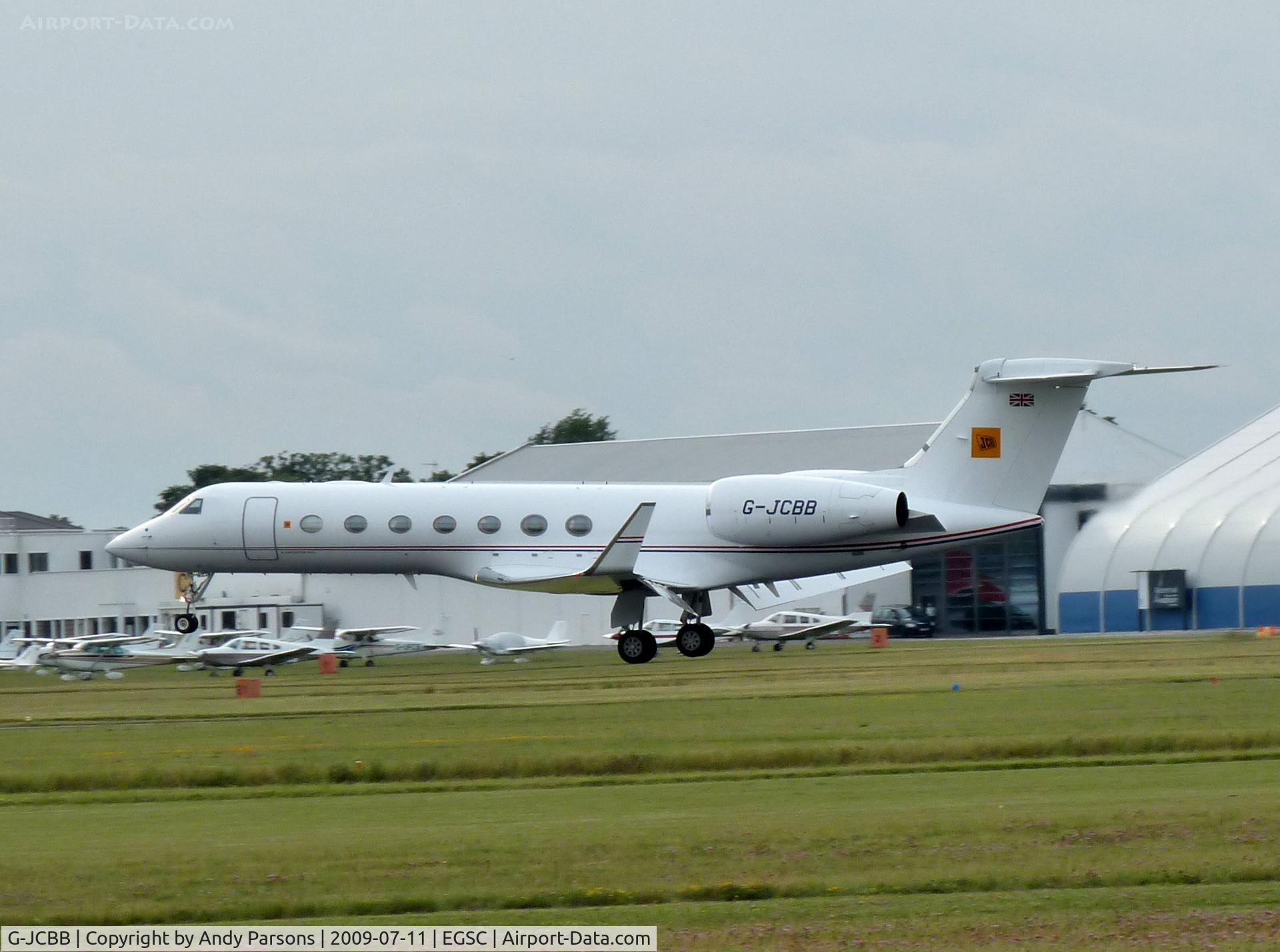 G-JCBB, 2008 Gulfstream Aerospace GV-SP (G550) C/N 5186, Arriving at Cambridge