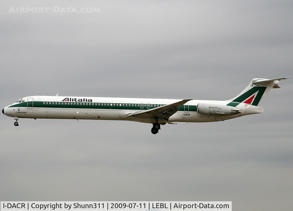 I-DACR, 1990 McDonnell Douglas MD-82 (DC-9-82) C/N 49975/1775, Landing rwy 25R