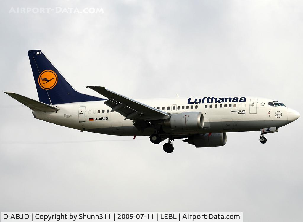 D-ABJD, 1991 Boeing 737-530 C/N 25309, Landing rwy 25R