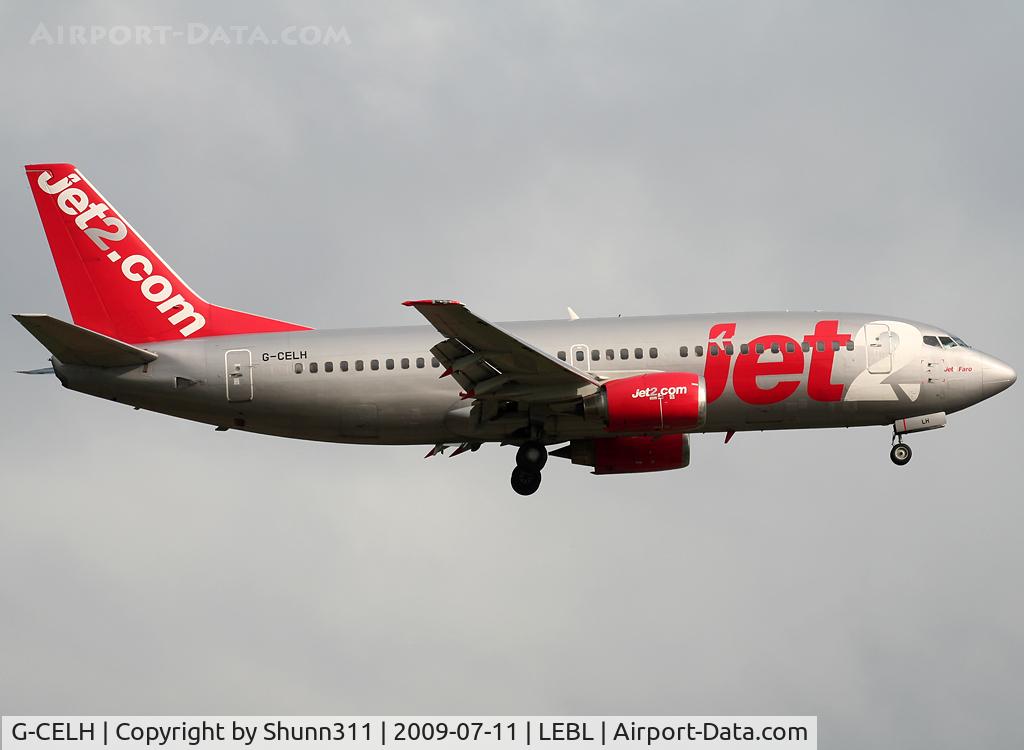 G-CELH, 1986 Boeing 737-330 C/N 23525, Landing rwy 25R