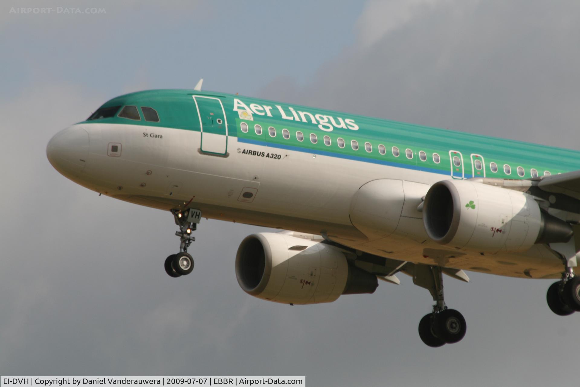 EI-DVH, 2007 Airbus A320-214 C/N 3345, arrival of flight EI630 to rwy 25L