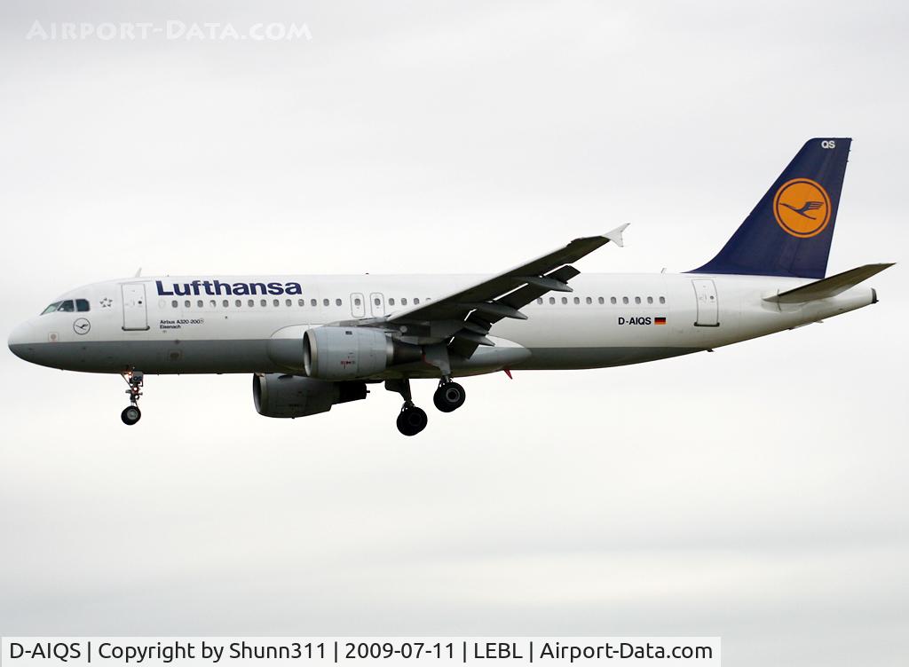 D-AIQS, 1993 Airbus A320-211 C/N 401, Landing rwy 25R