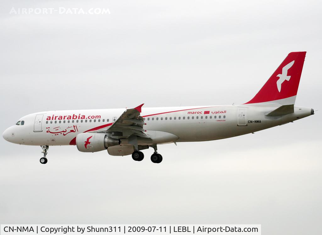 CN-NMA, 2009 Airbus A320-214 C/N 3809, Landing rwy 25R