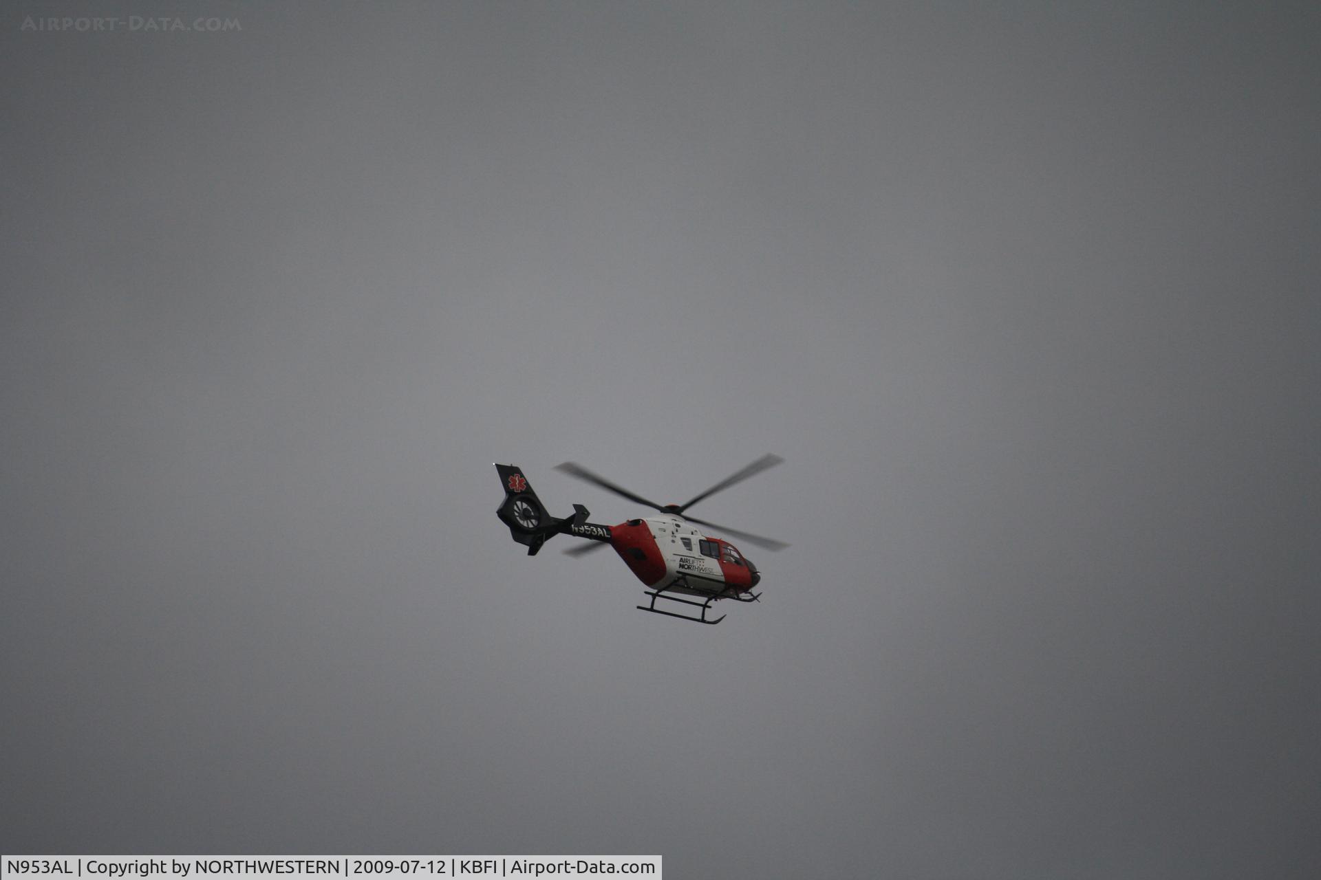 N953AL, 2008 Eurocopter EC-135T-2+ C/N 0686, LEAVING SEATTLE