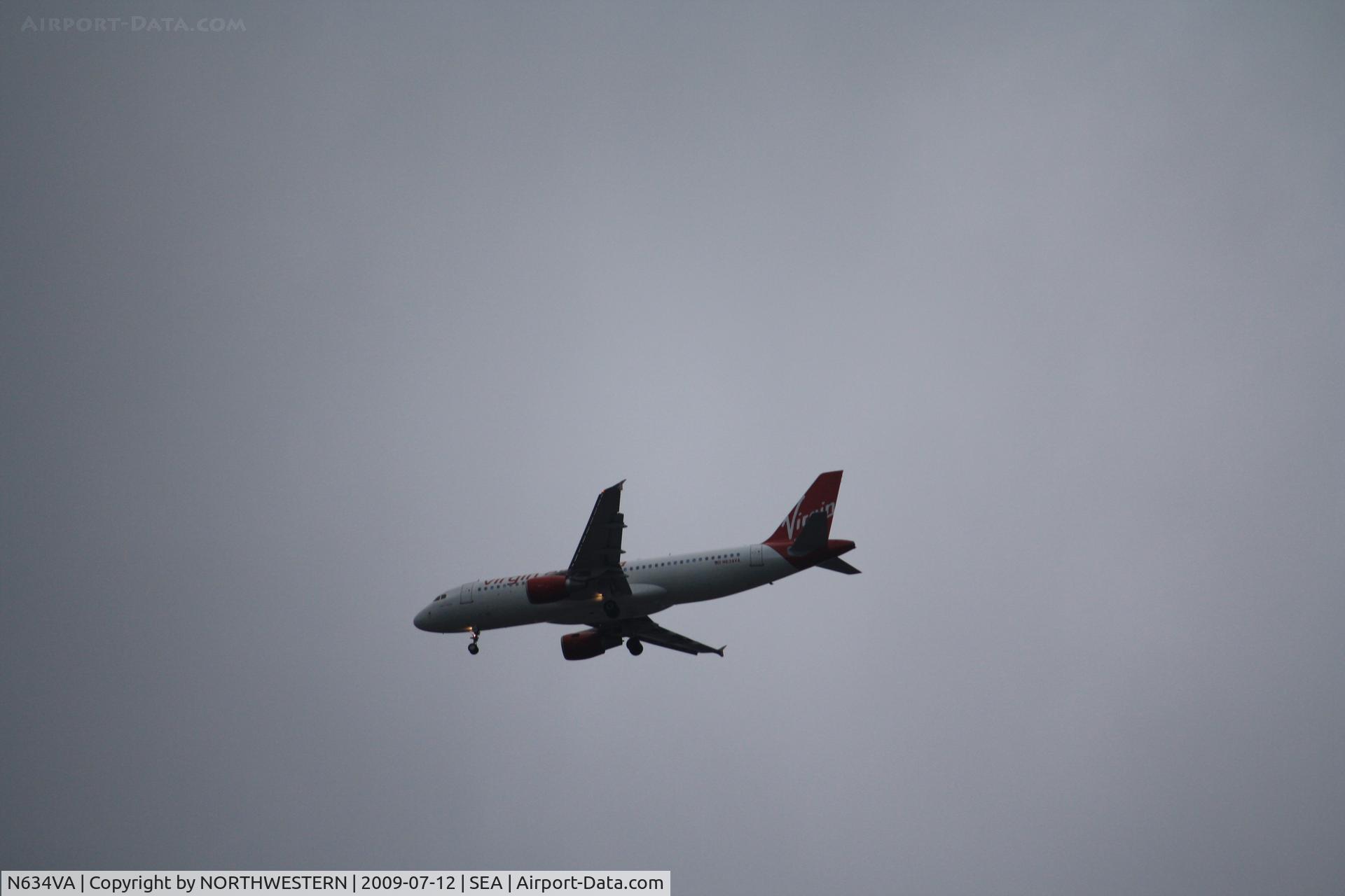N634VA, 2008 Airbus A320-214 C/N 3359, LOS ANGELES-SEATTLE