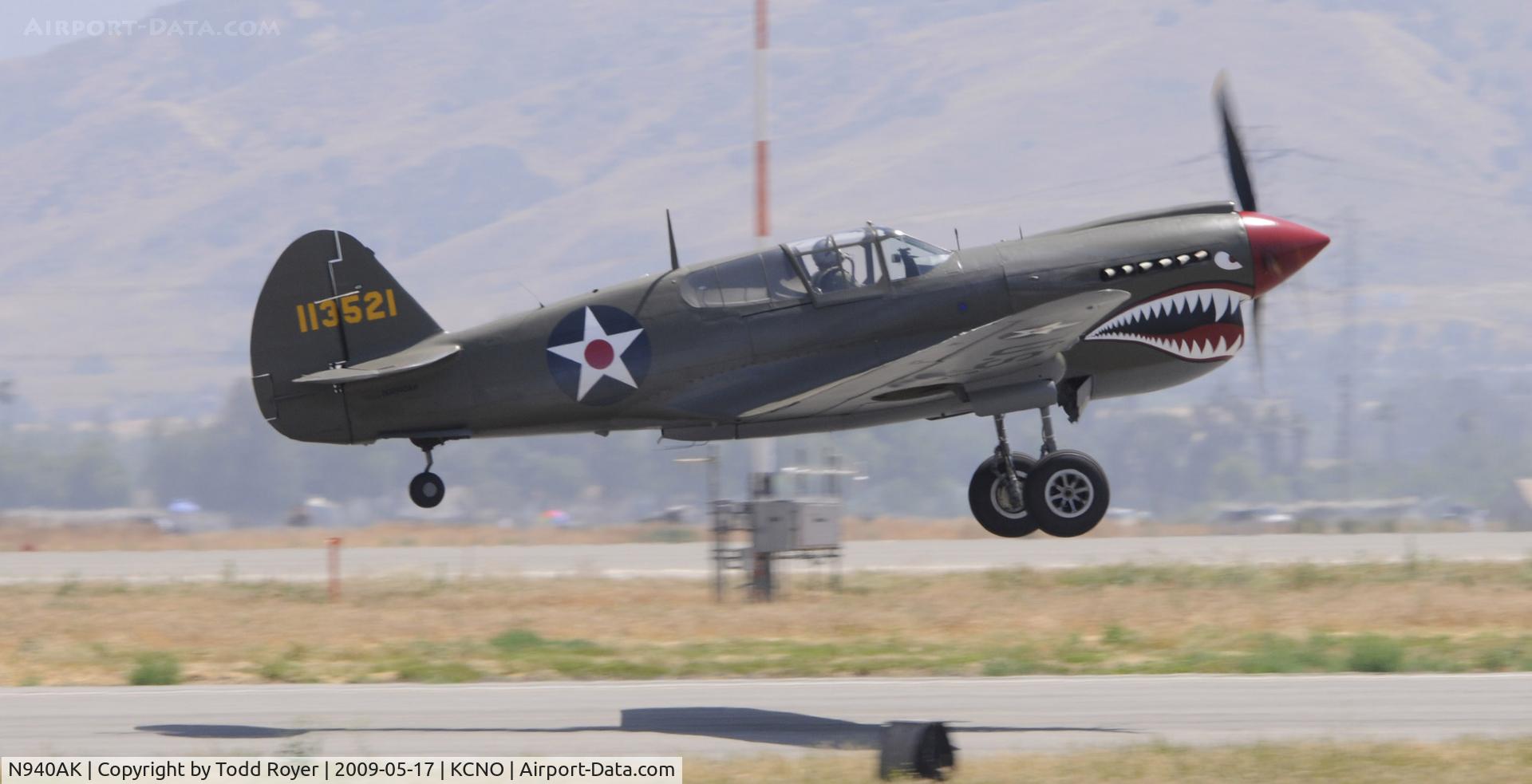 N940AK, 1941 Curtiss P-40E Warhawk C/N 15321, Chino Airshow 2009
