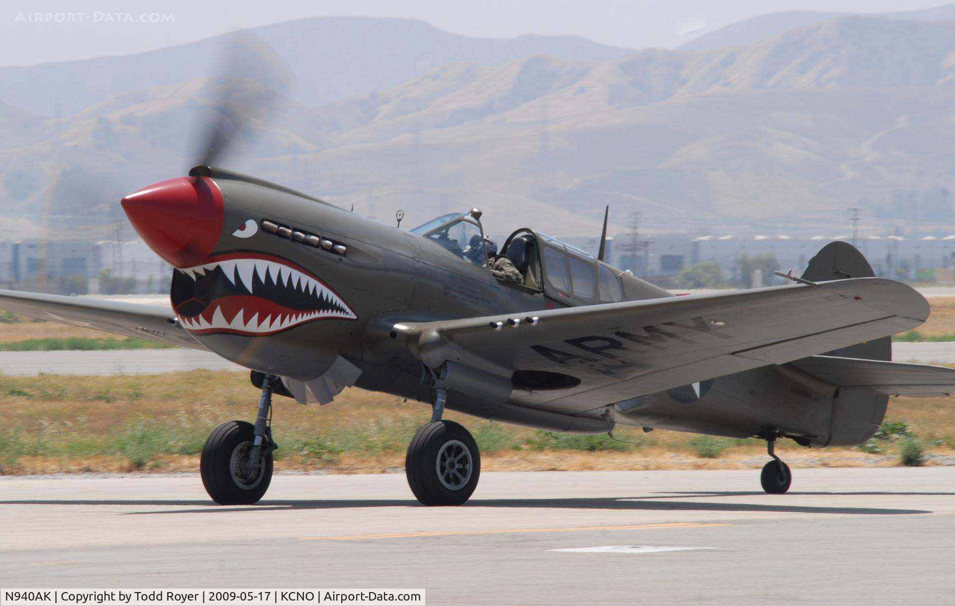 N940AK, 1941 Curtiss P-40E Warhawk C/N 15321, Chino Airshow 2009