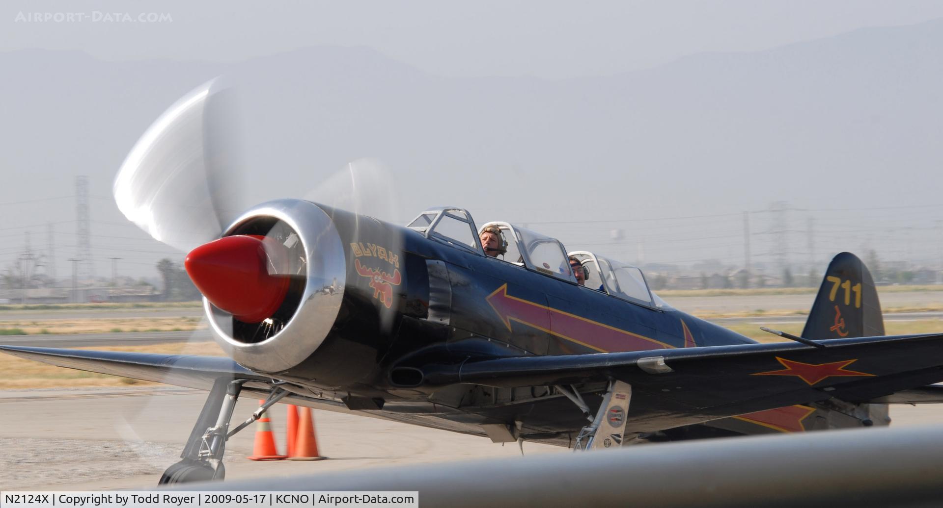 N2124X, 1952 Yakovlev Yak-11 C/N 102146, Chino Airshow 2009