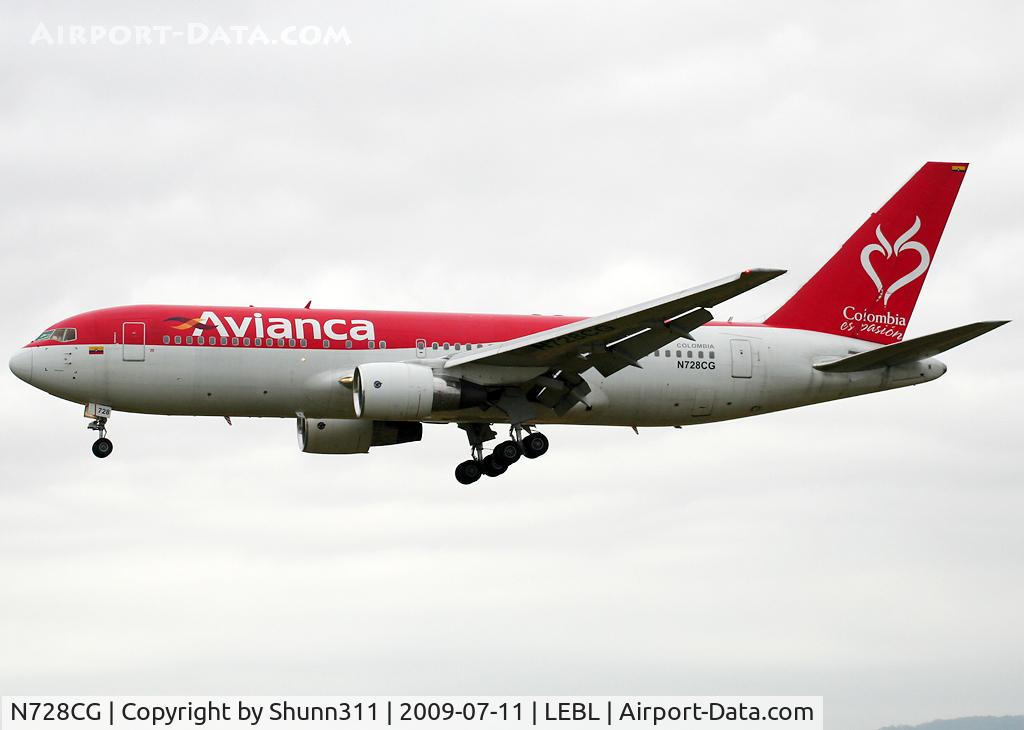 N728CG, 1990 Boeing 767-283/ER C/N 24728, Landing rwy 25R