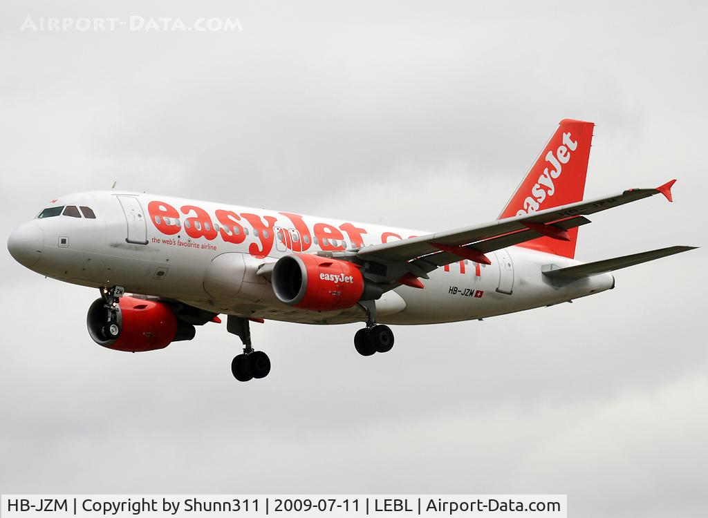 HB-JZM, 2004 Airbus A319-111 C/N 2370, Landing rwy 25R
