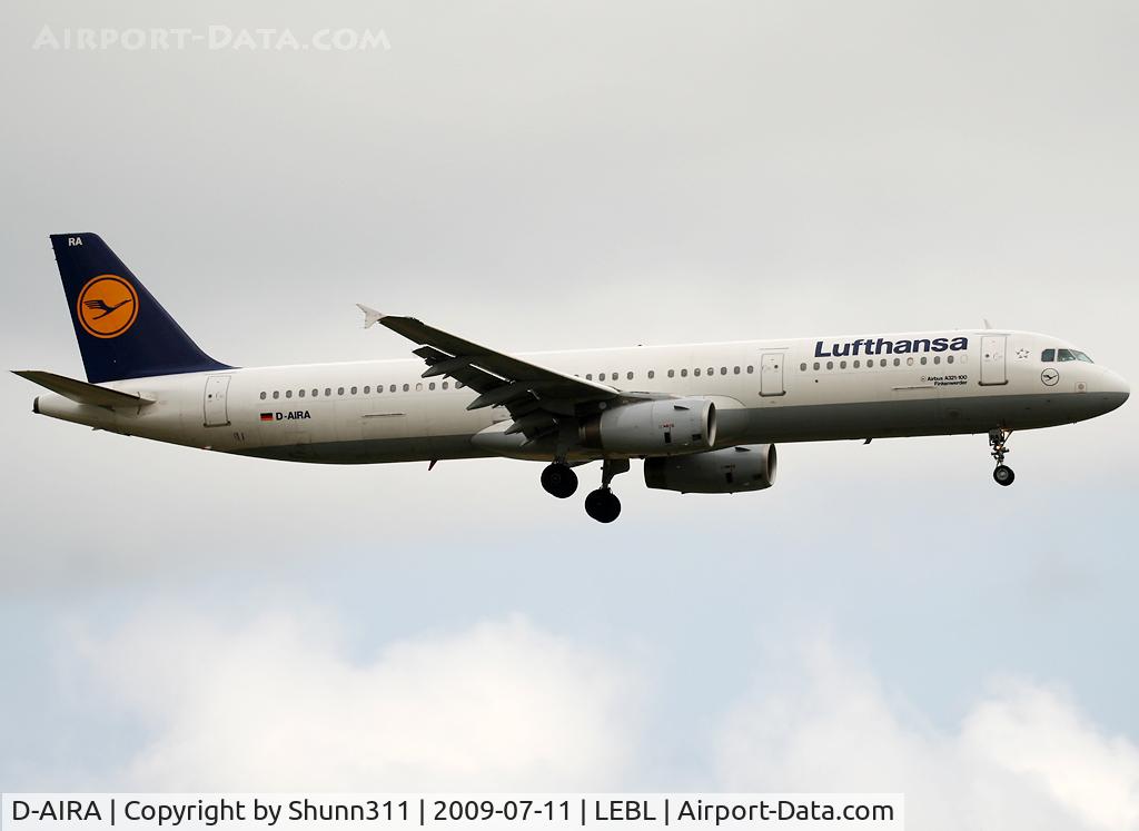 D-AIRA, 1993 Airbus A321-131 C/N 0458, Landing rwy 25R