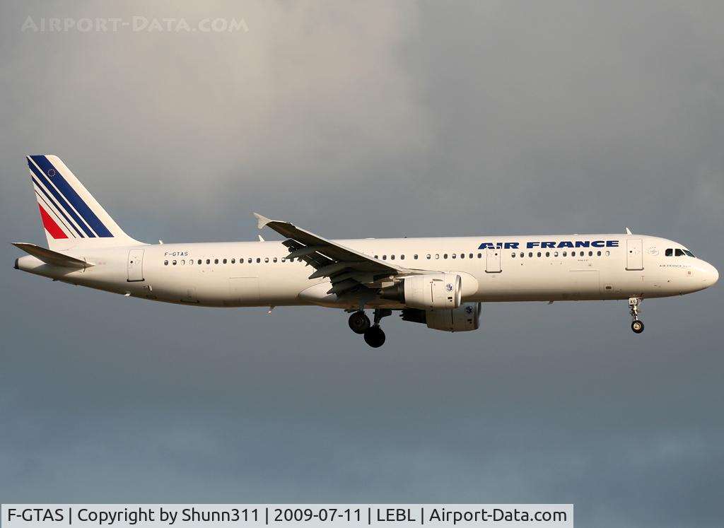 F-GTAS, 2008 Airbus A321-212 C/N 3419, Landing rwy 25R
