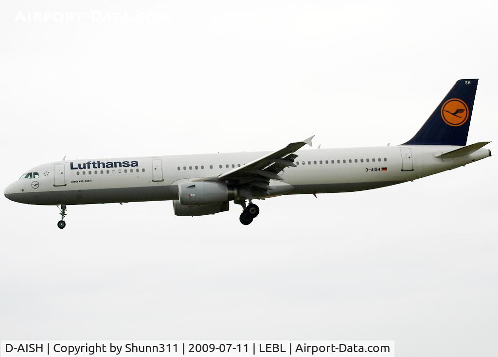 D-AISH, 2007 Airbus A321-231 C/N 3265, Landing rwy 25R