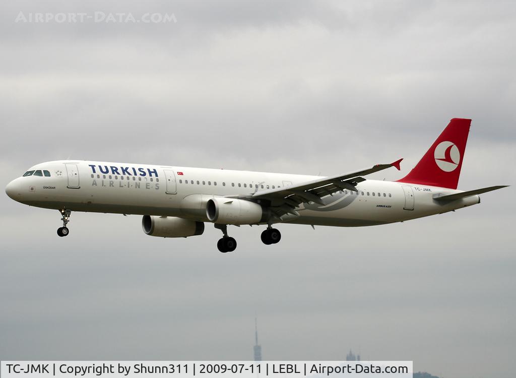 TC-JMK, 2008 Airbus A321-232 C/N 3738, Landing rwy 25R