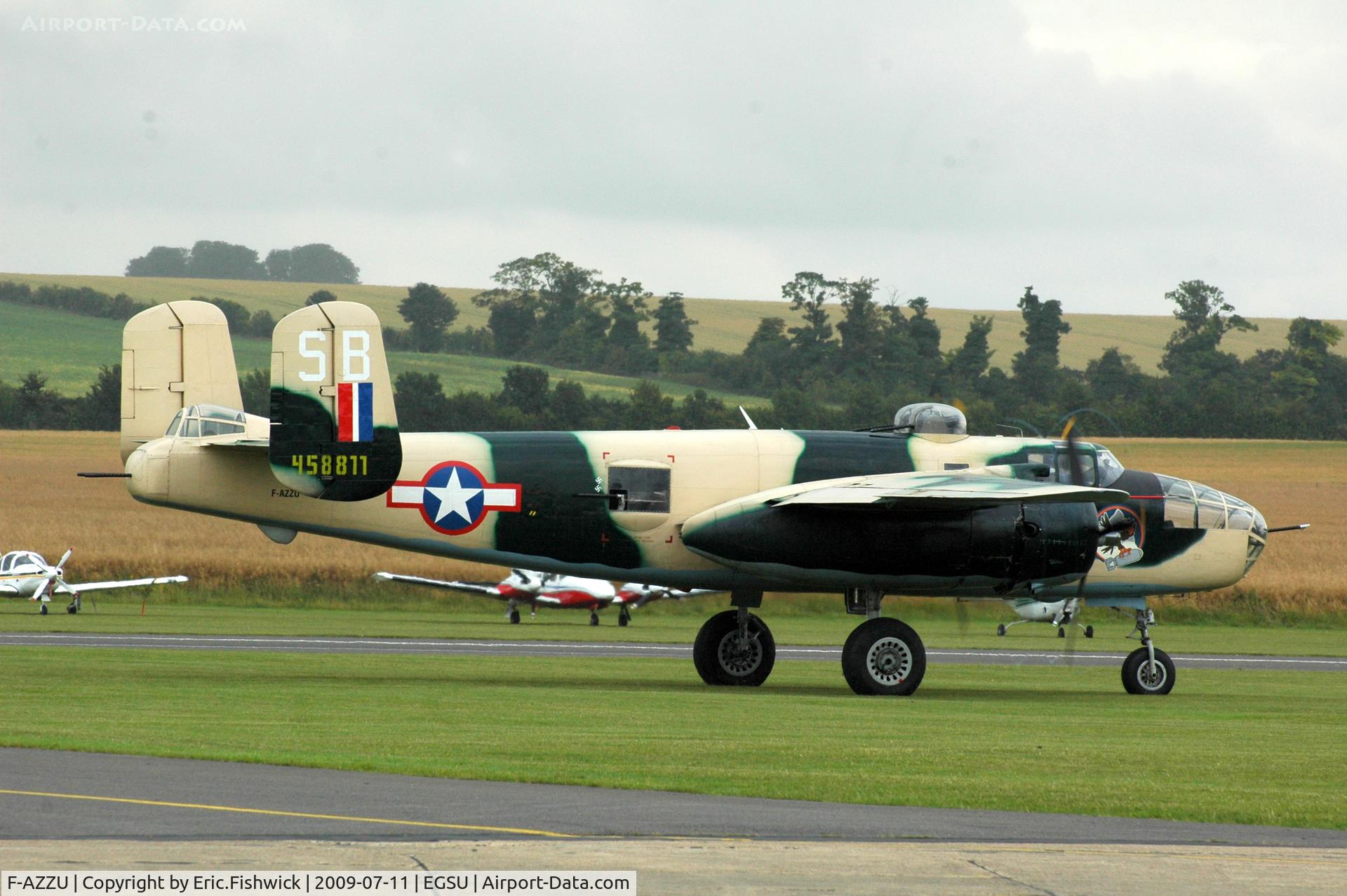 F-AZZU, 1945 North American B-25J Mitchell Mitchell C/N 108-47562, 2. B-25J-35 Mitchell at Duxford Flying Legends Air Show July 09