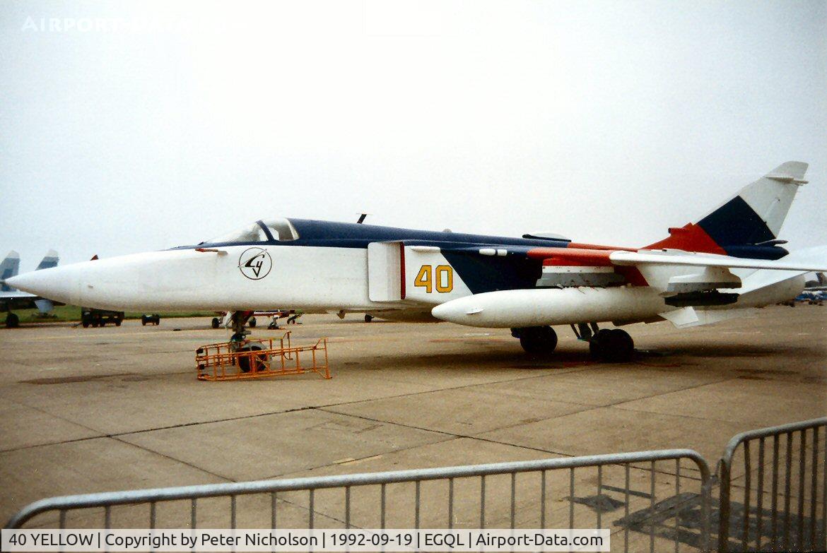 40 YELLOW, Sukhoi Su-24MR C/N 0941648, Su-24MR Fencer from Kubinka Air Base near Moscow at the 1992 Leuchars Airshow.