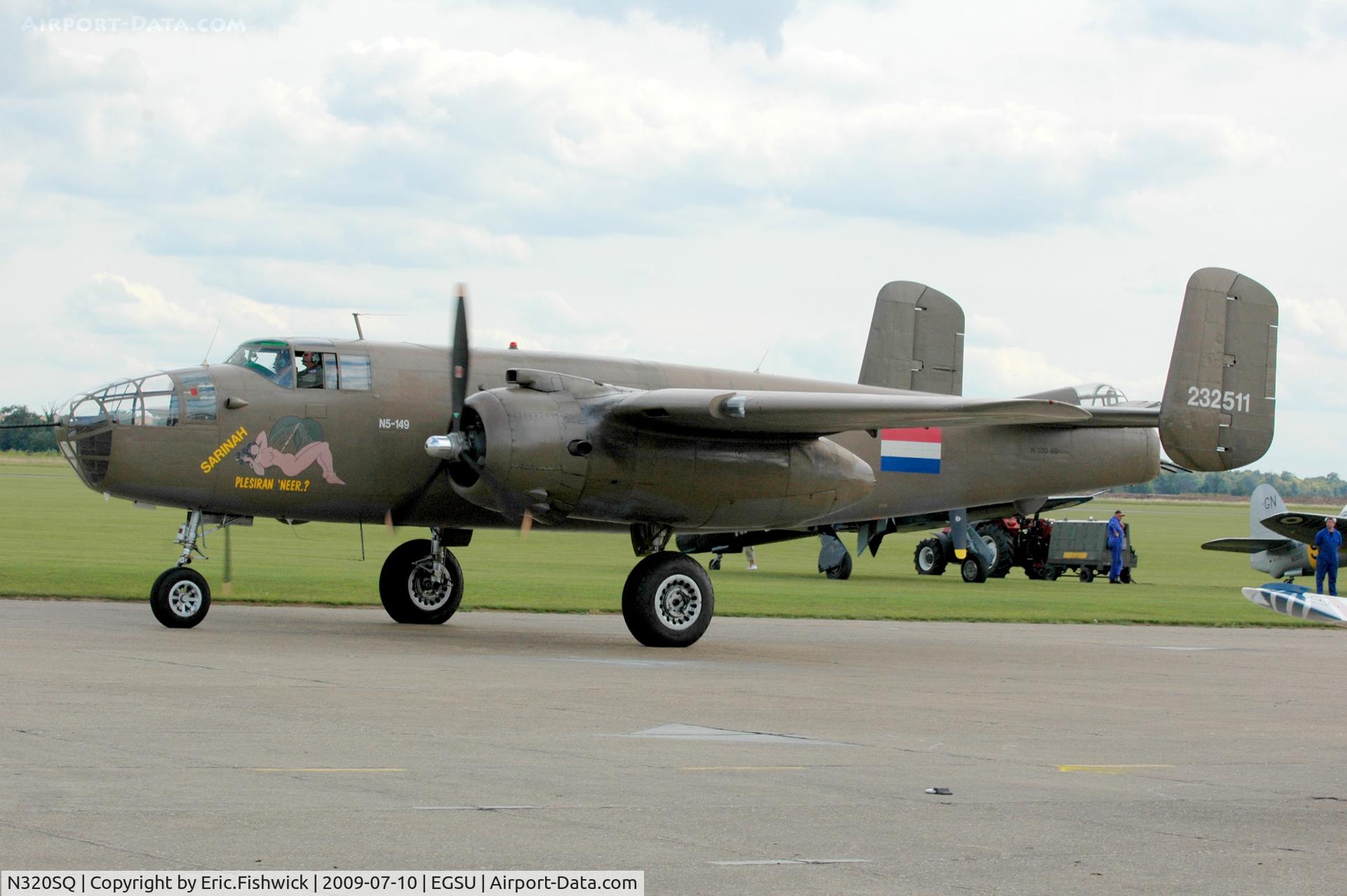 N320SQ, 1944 North American B-25N Mitchell C/N 108-32782, 1. B-25N Mitchell at Duxford Flying Legends Air Show July 09