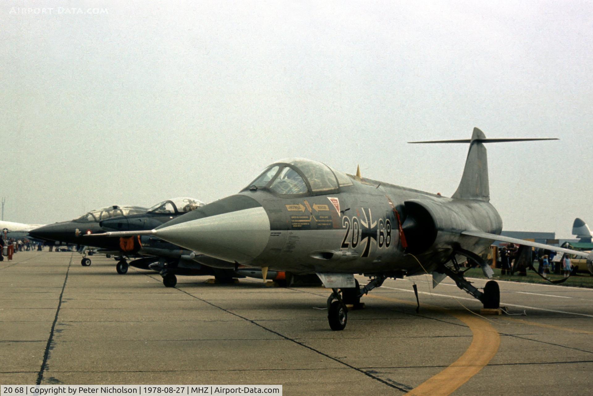 20 68, 1962 Lockheed F-104G Starfighter C/N 683-2080, F-104G Starfighter of JBG-32 at the 1978 Mildenhall Air Fete.