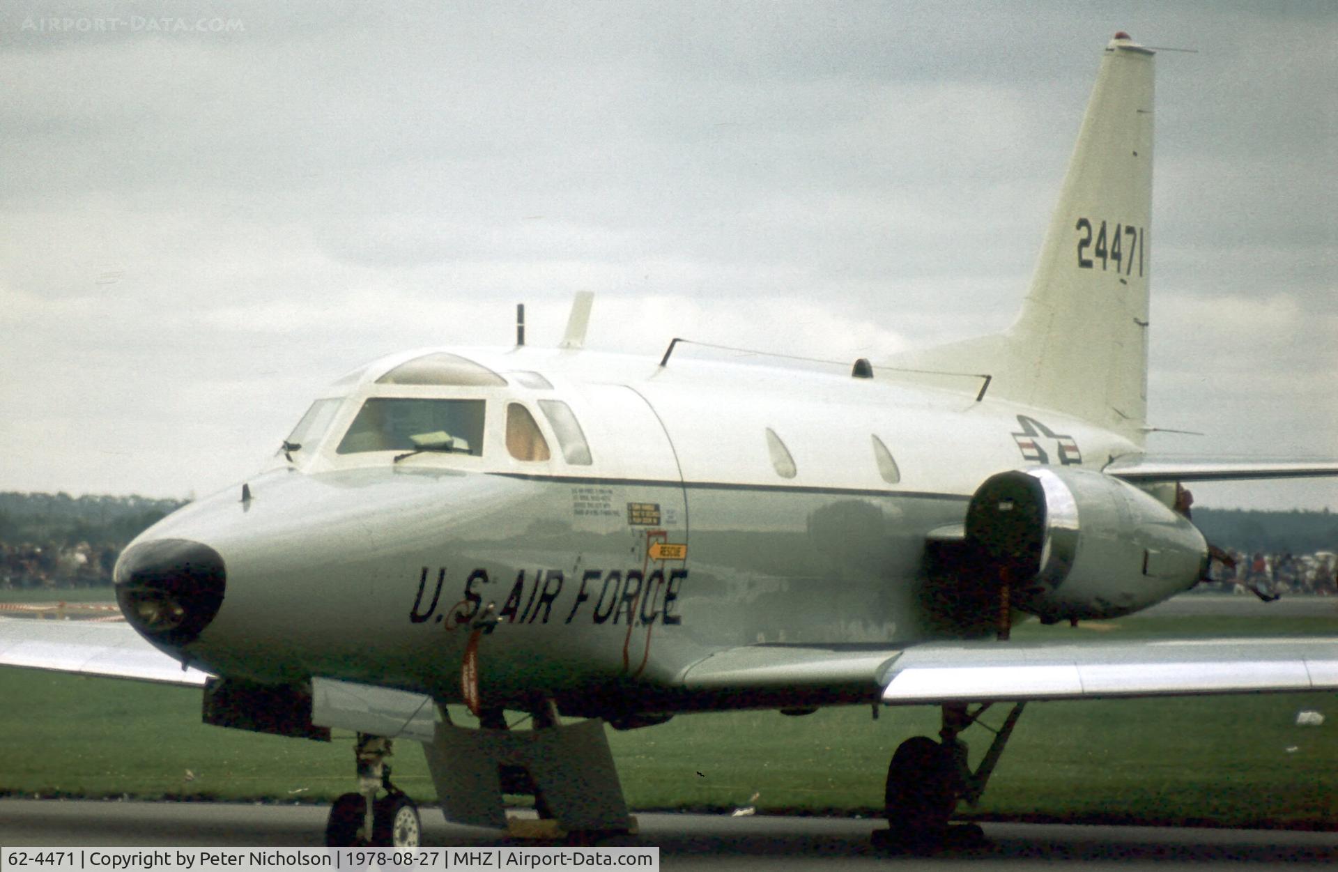 62-4471, 1962 North American CT-39A Sabreliner C/N 276-24, CT-39A Sabreliner of 58th Military Airlift Squadron on display at the 1978 Mildenhall Air Fete.