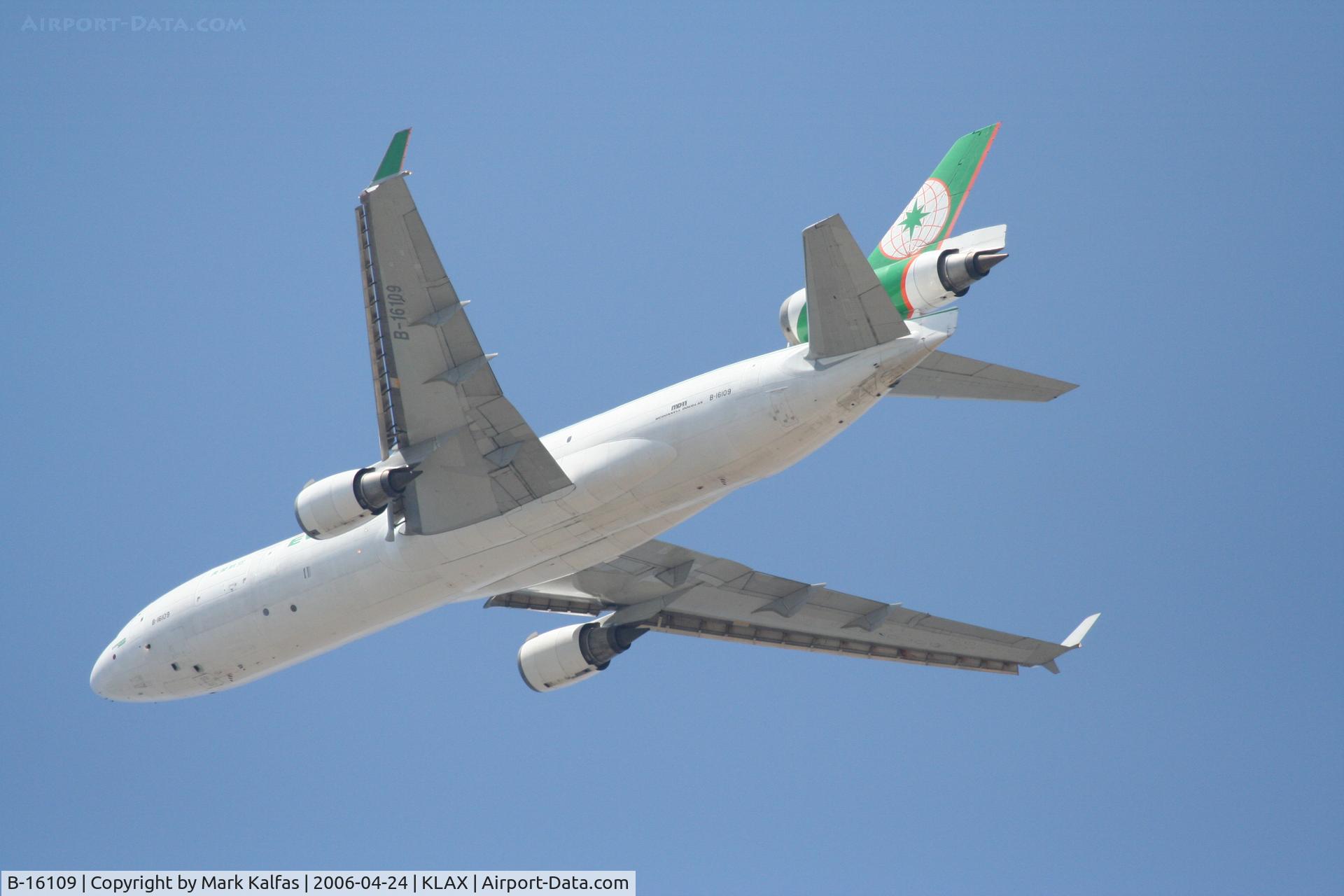 B-16109, 1997 McDonnell Douglas MD-11F C/N 48779, Eva MD-11F, departing 25L KLAX