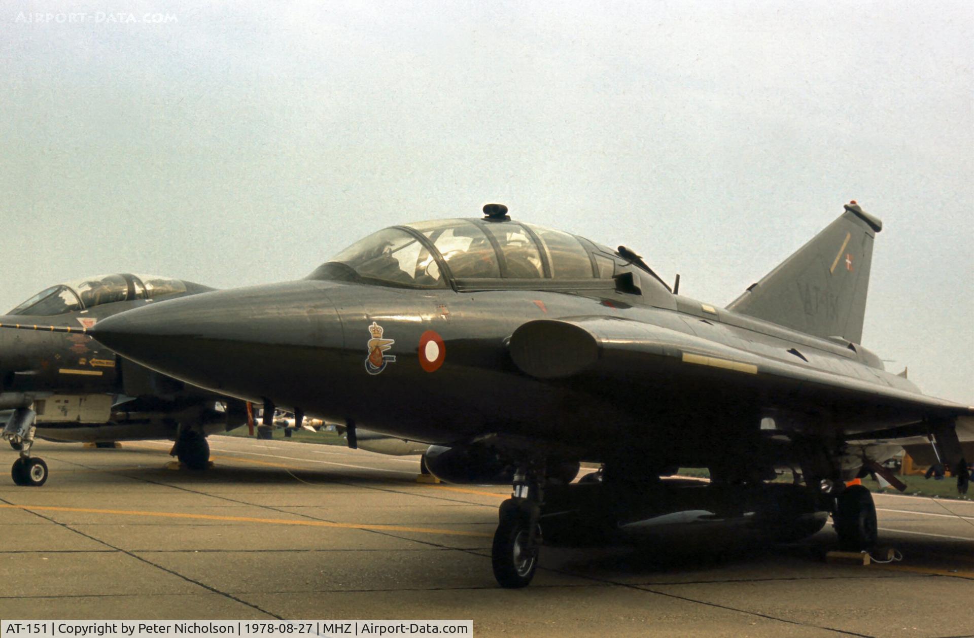 AT-151, 1971 Saab TF-35 Draken C/N 35-1151, Sk-35XD Draken of Esk 729 of the Royal Danish Air Force at the 1978 Mildenhall Air Fete.