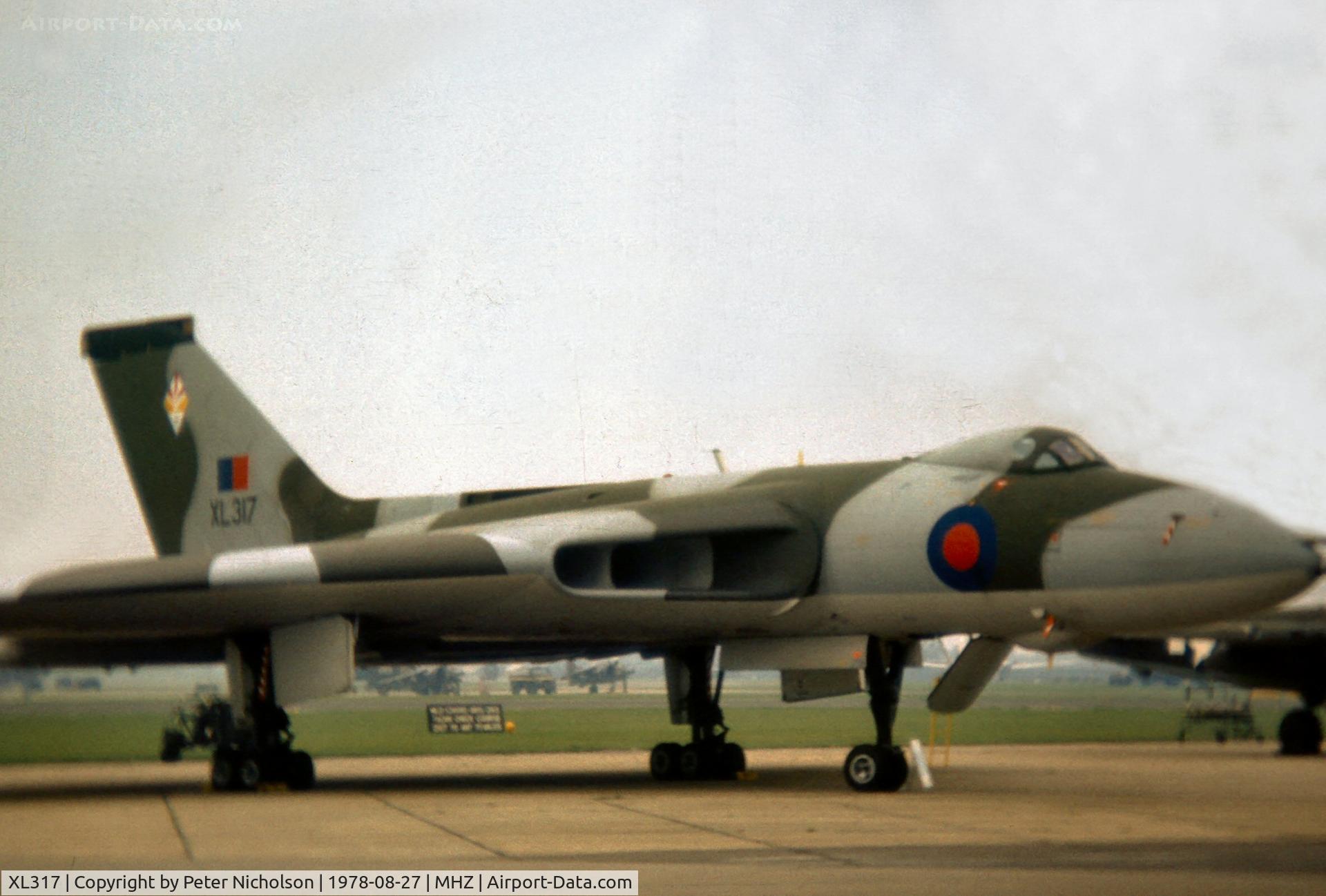XL317, 1962 Avro Vulcan B.2 C/N Set 26, Vulcan B.2 of 617 Squadron at the 1978 Mildenhall Air Fete.