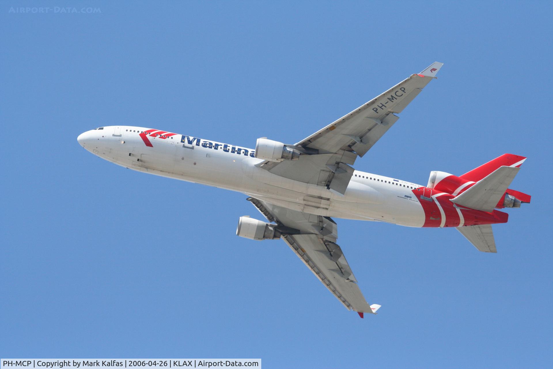 PH-MCP, 1994 McDonnell Douglas MD-11F C/N 48616, Martinair MD-11, PH-MCP, Departing 25R KLAX