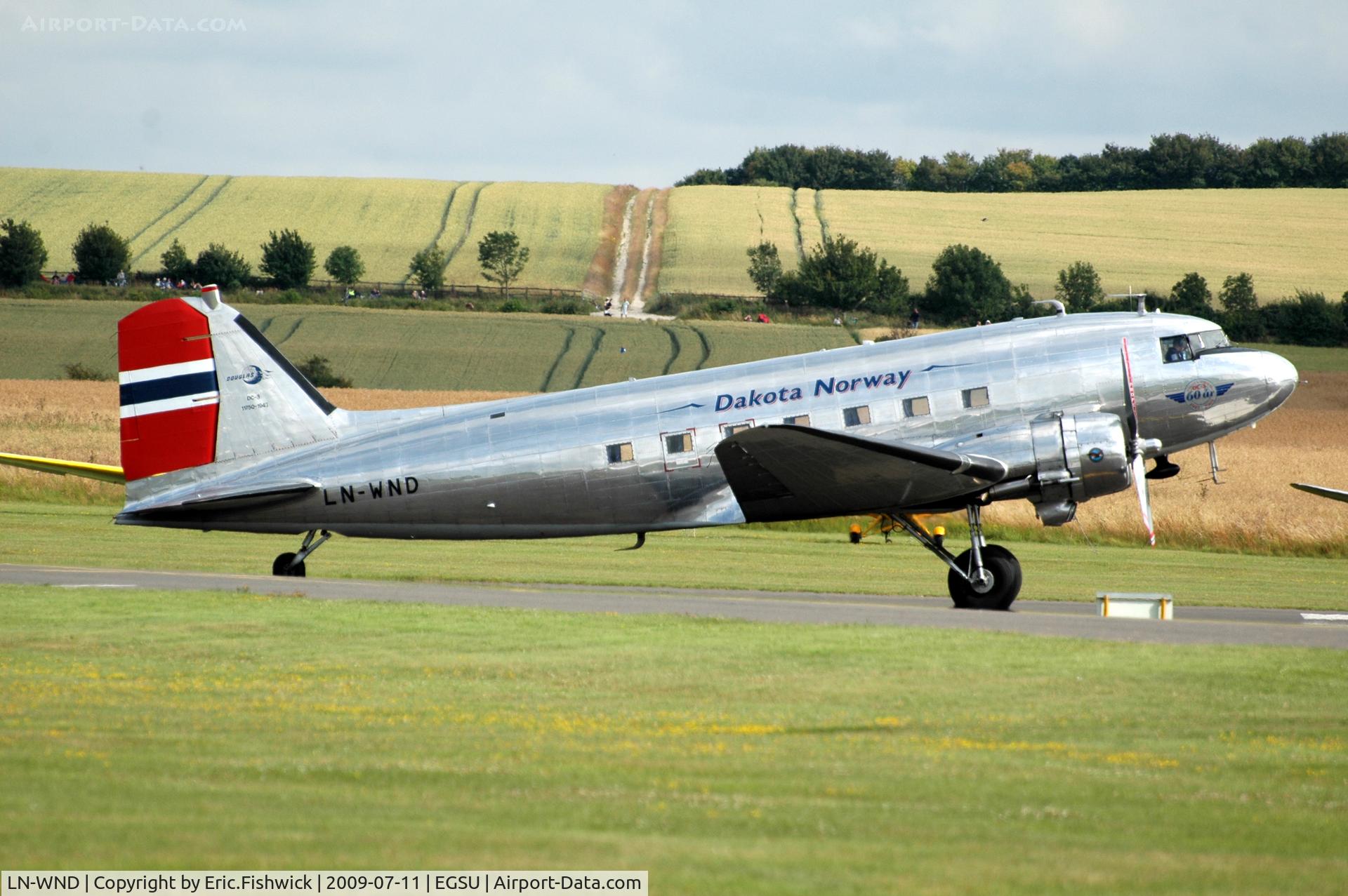 LN-WND, 1943 Douglas C-53D-DO Skytrooper (DC-3A) C/N 11750, 2. LN-WND at Duxford Flying Legends Air Show July 09 