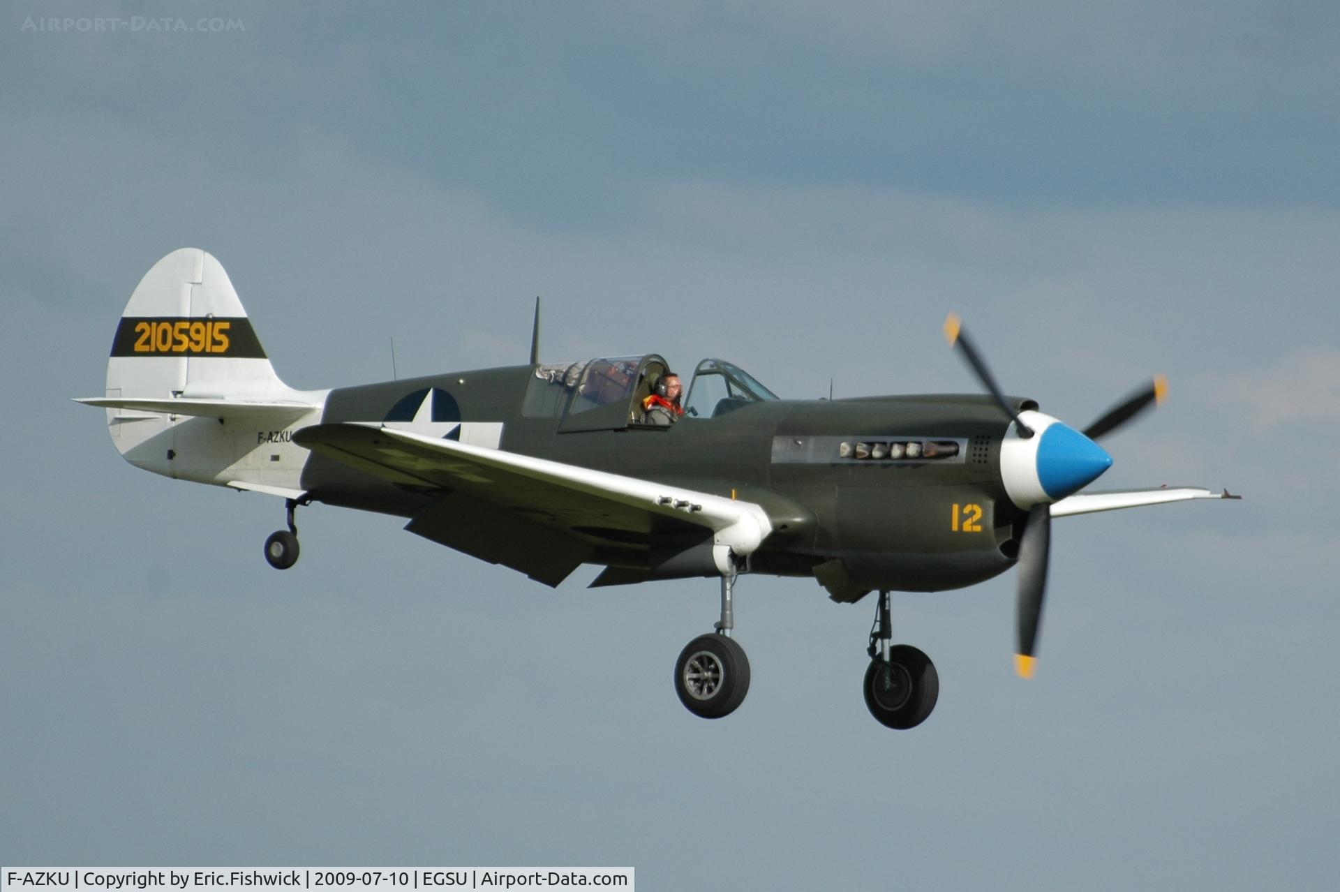 F-AZKU, 1942 Curtiss P-40N Warhawk C/N 29677, 'Little Jeanne' at Duxford Flying Legends Air Show July 09