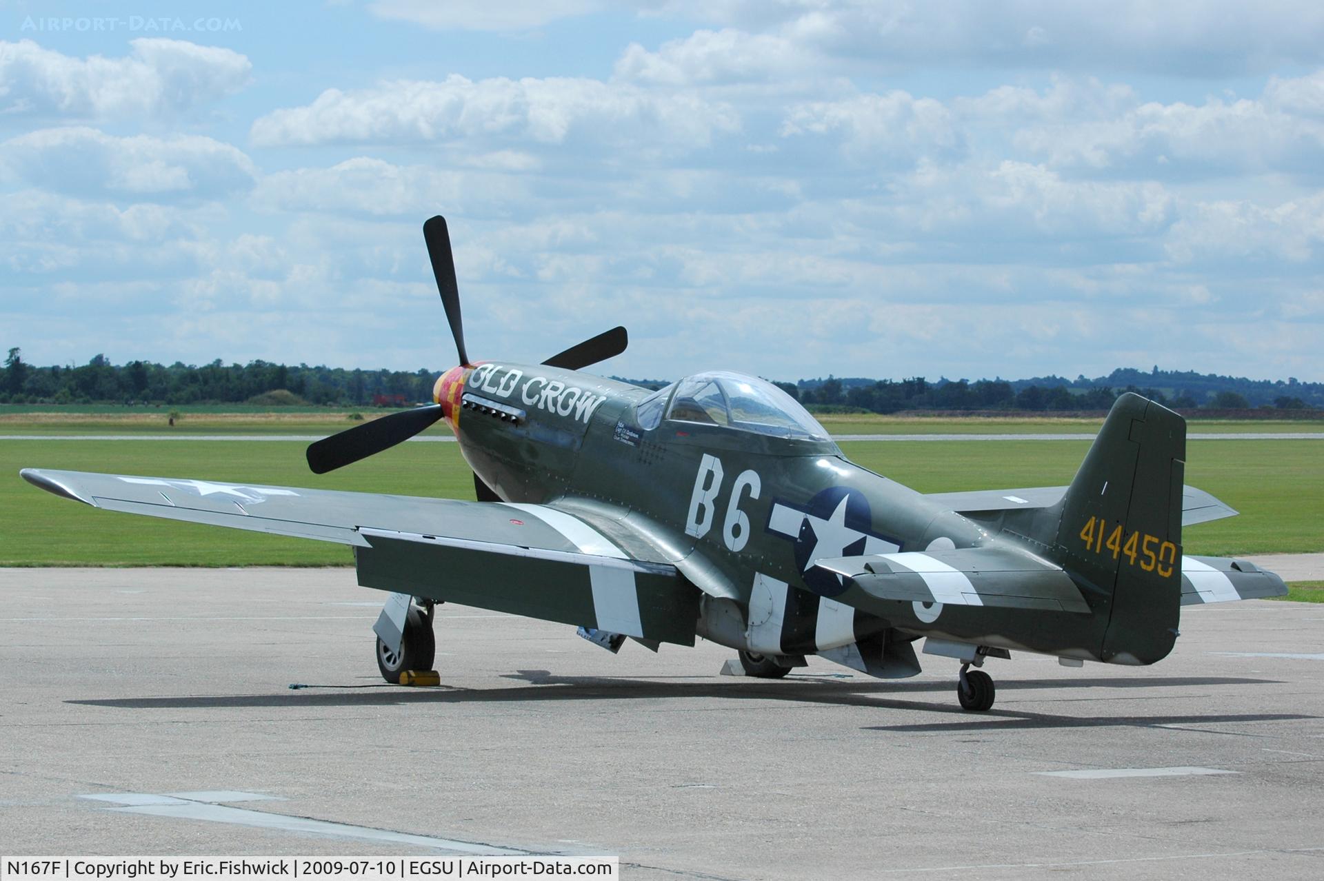 N167F, 1944 North American P-51D Mustang C/N 122-40417, 'Old Crow' at Duxford Flying Legends Air Show July 09
