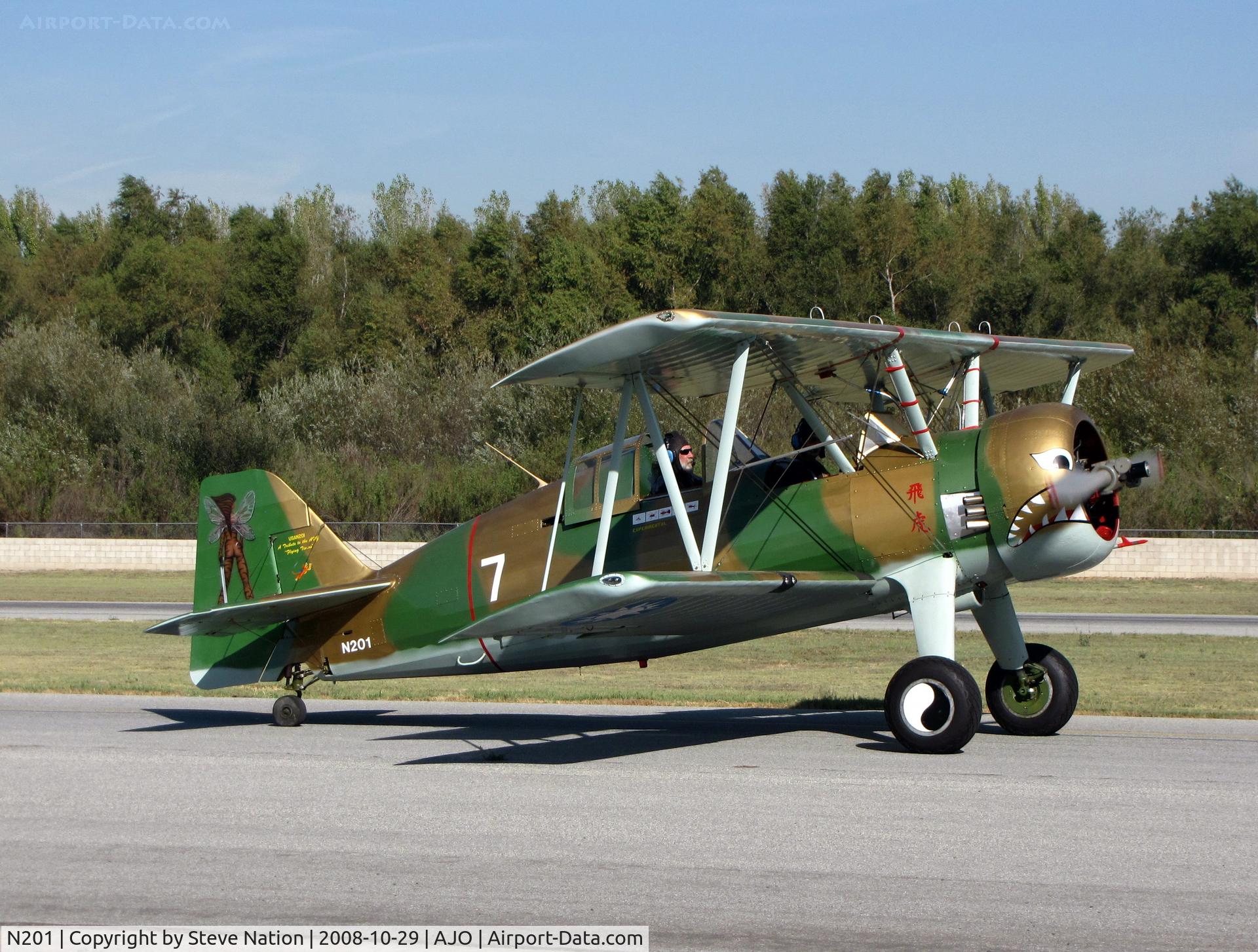 N201, 2008 Irwin Gary Tigerhawk C/N 3, Flying Tigers markings on 2008 Irwin Gary TIGERHAWK taxiing @ 
