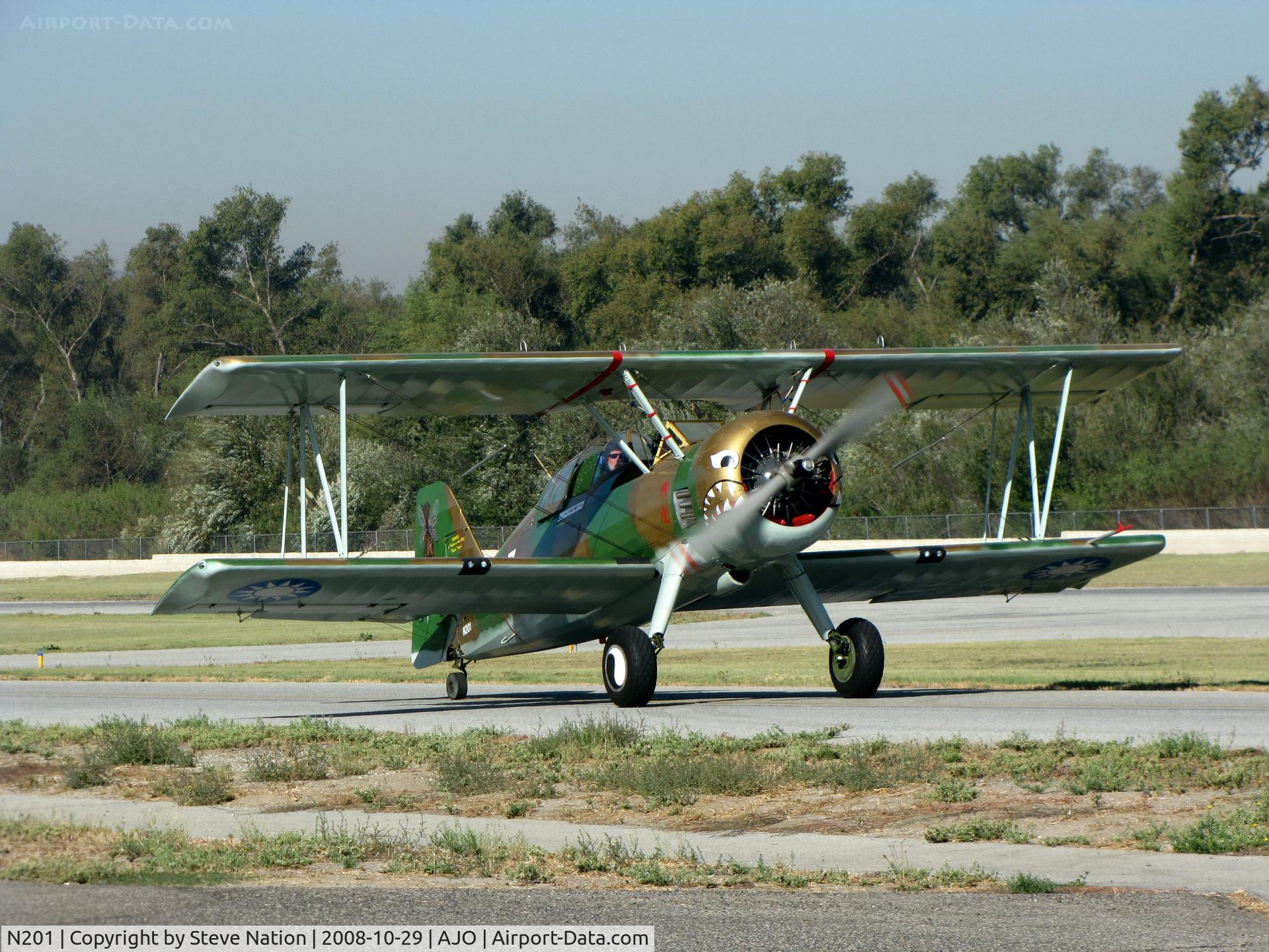 N201, 2008 Irwin Gary Tigerhawk C/N 3, Flying Tigers markings on 2008 Irwin Gary TIGERHAWK taxiing @ 