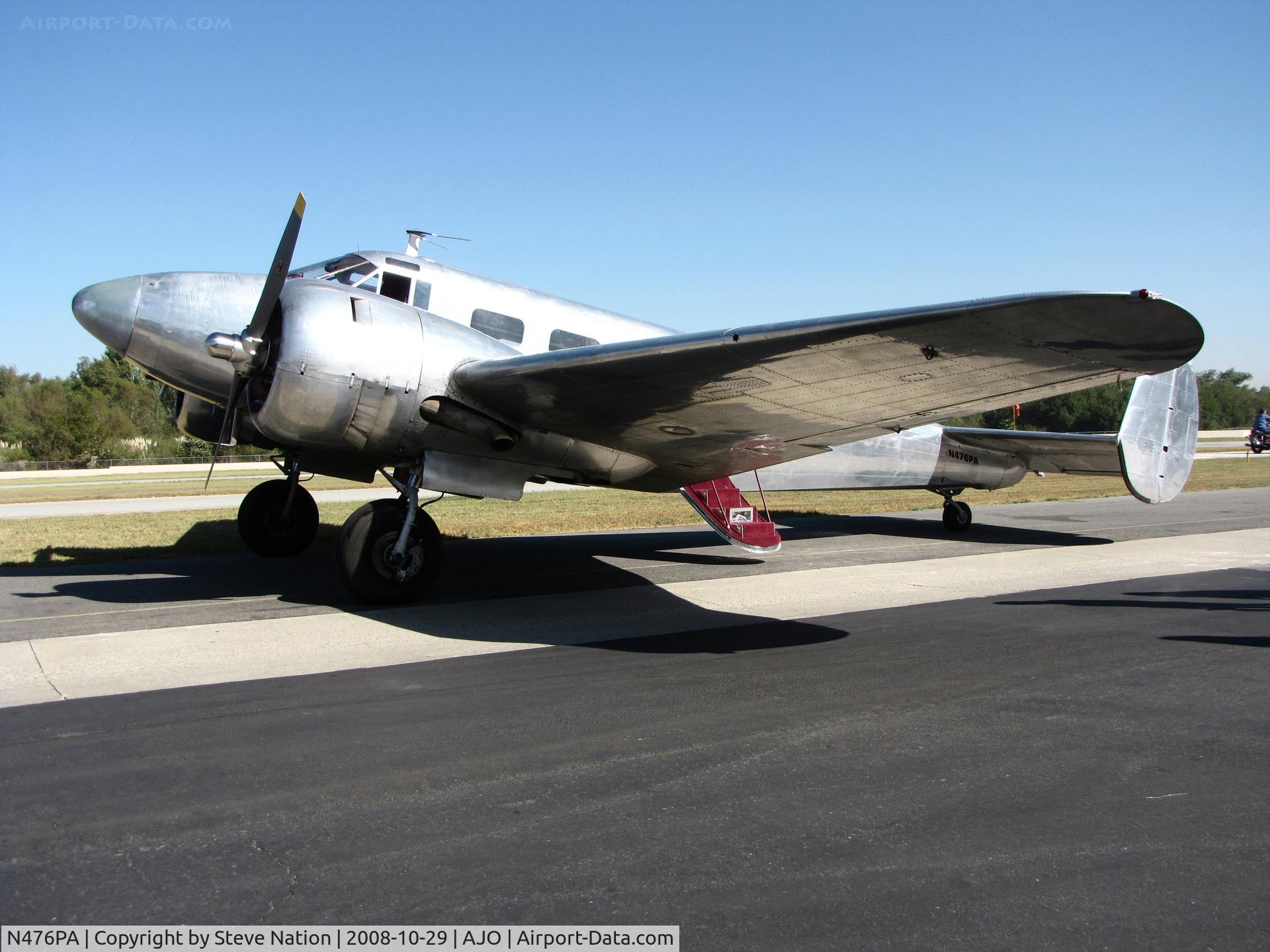 N476PA, 1952 Beech Expeditor 3NM (D18S) C/N CA-265, Polished aluminum 1952 Beech 3NM (C-45) @ 