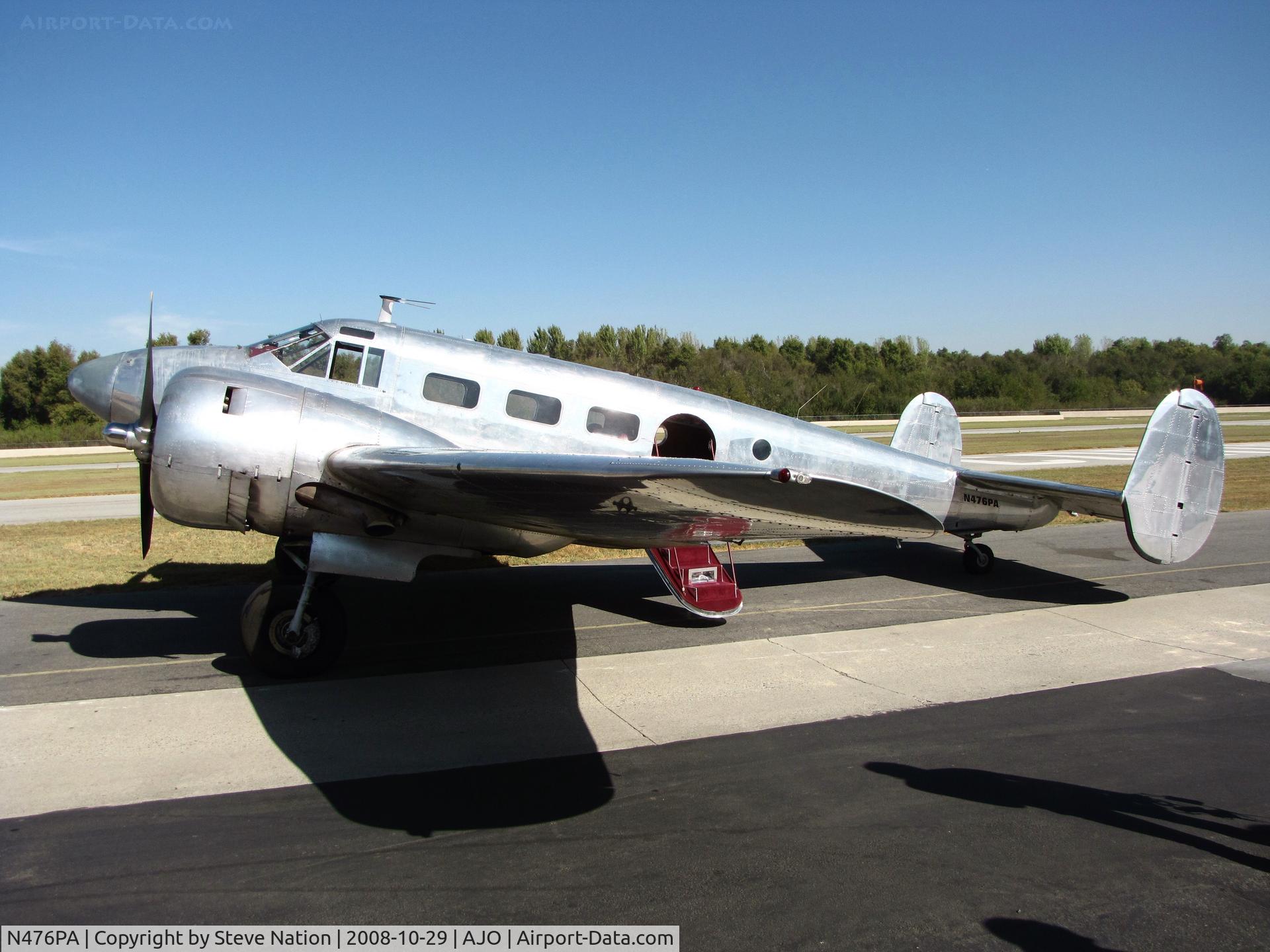 N476PA, 1952 Beech Expeditor 3NM (D18S) C/N CA-265, Polished aluminum 1952 Beech 3NM (C-45) @ 