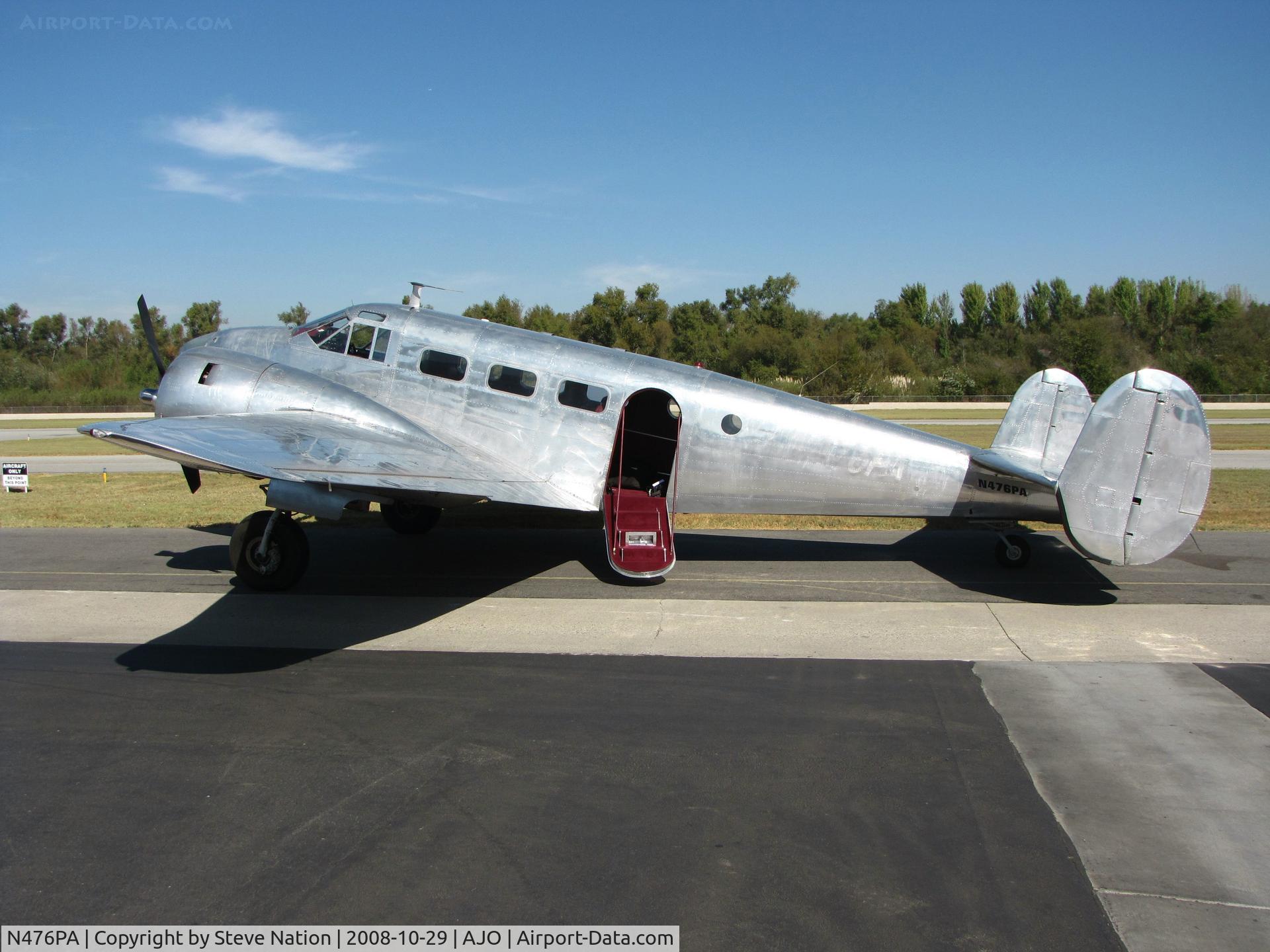 N476PA, 1952 Beech Expeditor 3NM (D18S) C/N CA-265, Polished aluminum 1952 Beech 3NM (C-45) @ 