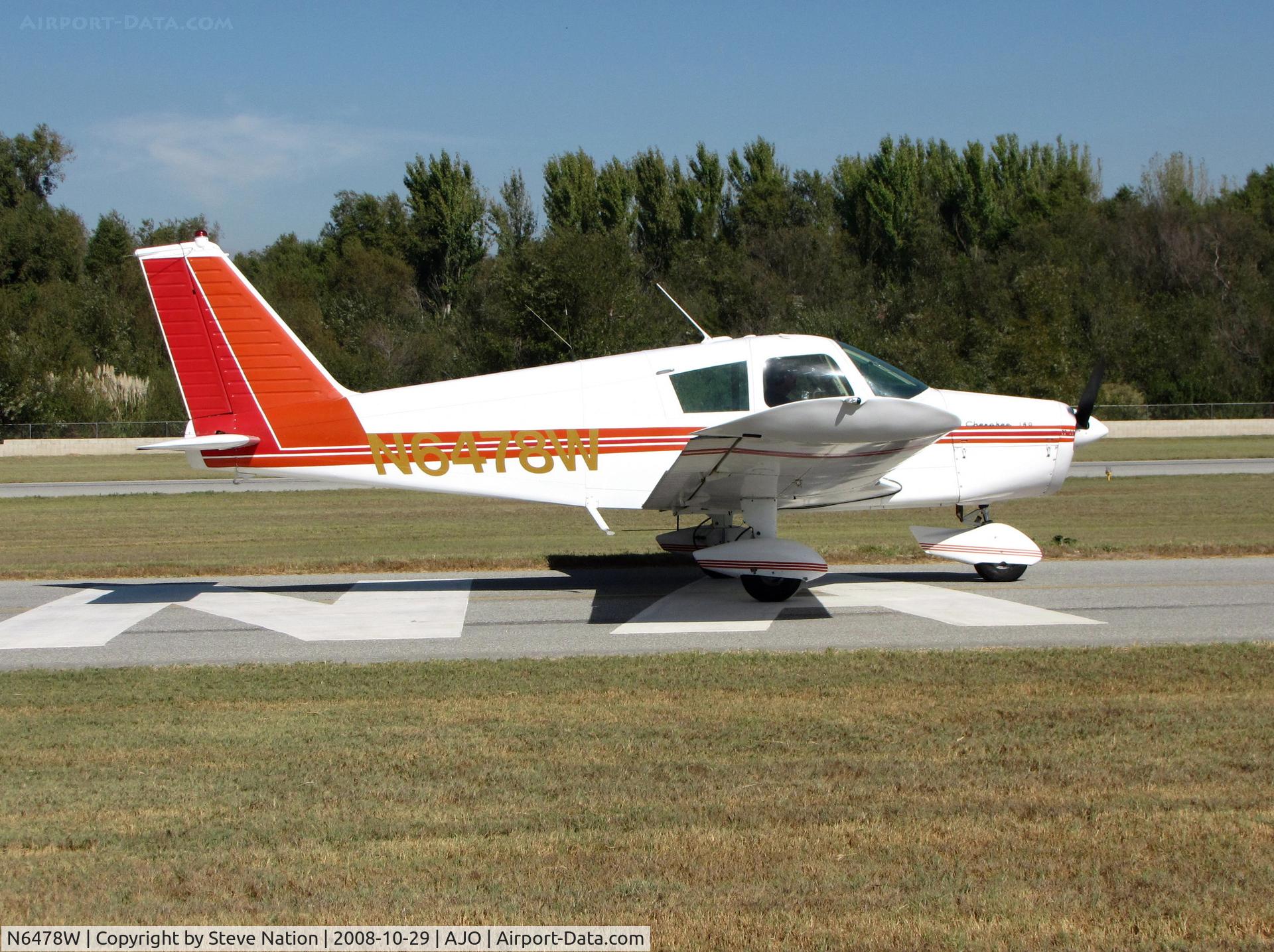 N6478W, 1964 Piper PA-28-140 C/N 28-20552, 1964 Piper PA-28-140 taxiing @ 