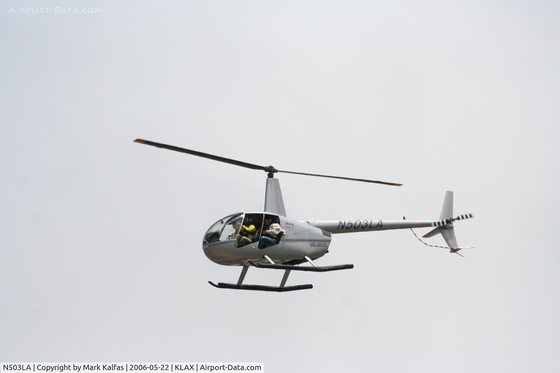 N503LA, 2005 Robinson R44 II C/N 10604, Robinson Helicopter Company R44 II, filming KLAX perimeter.