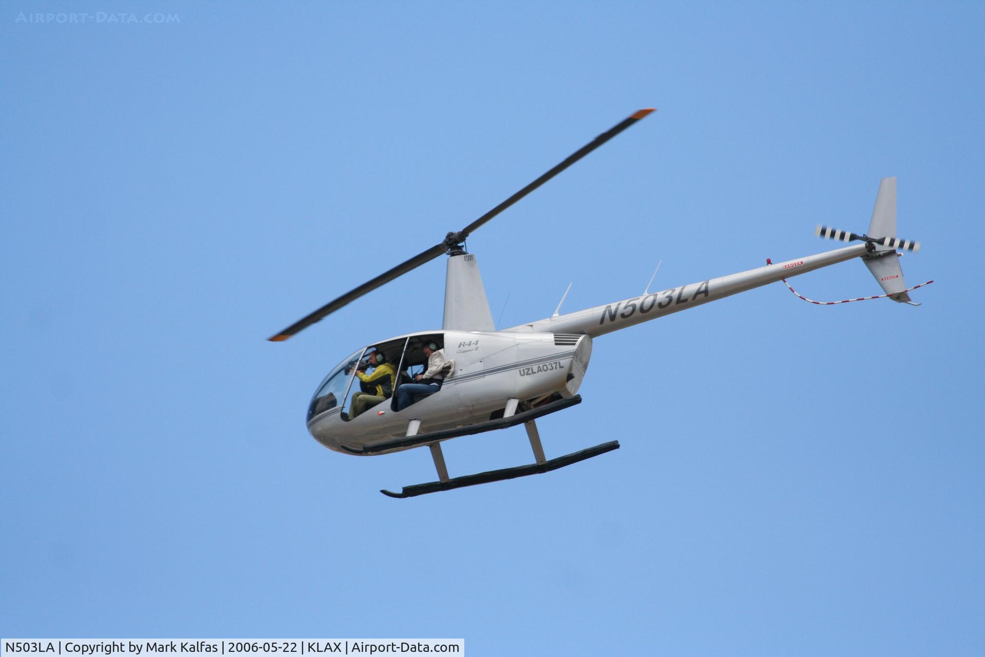 N503LA, 2005 Robinson R44 II C/N 10604, Robinson Helicopter Company R44 II, N503LA, filming KLAX perimeter.
