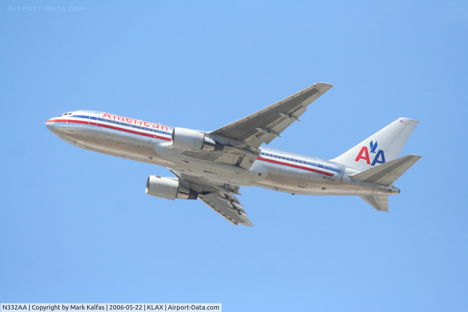 N332AA, 1987 Boeing 767-223 C/N 22331, American Airlines Boeing 767-223, N332AA, 25R departure.