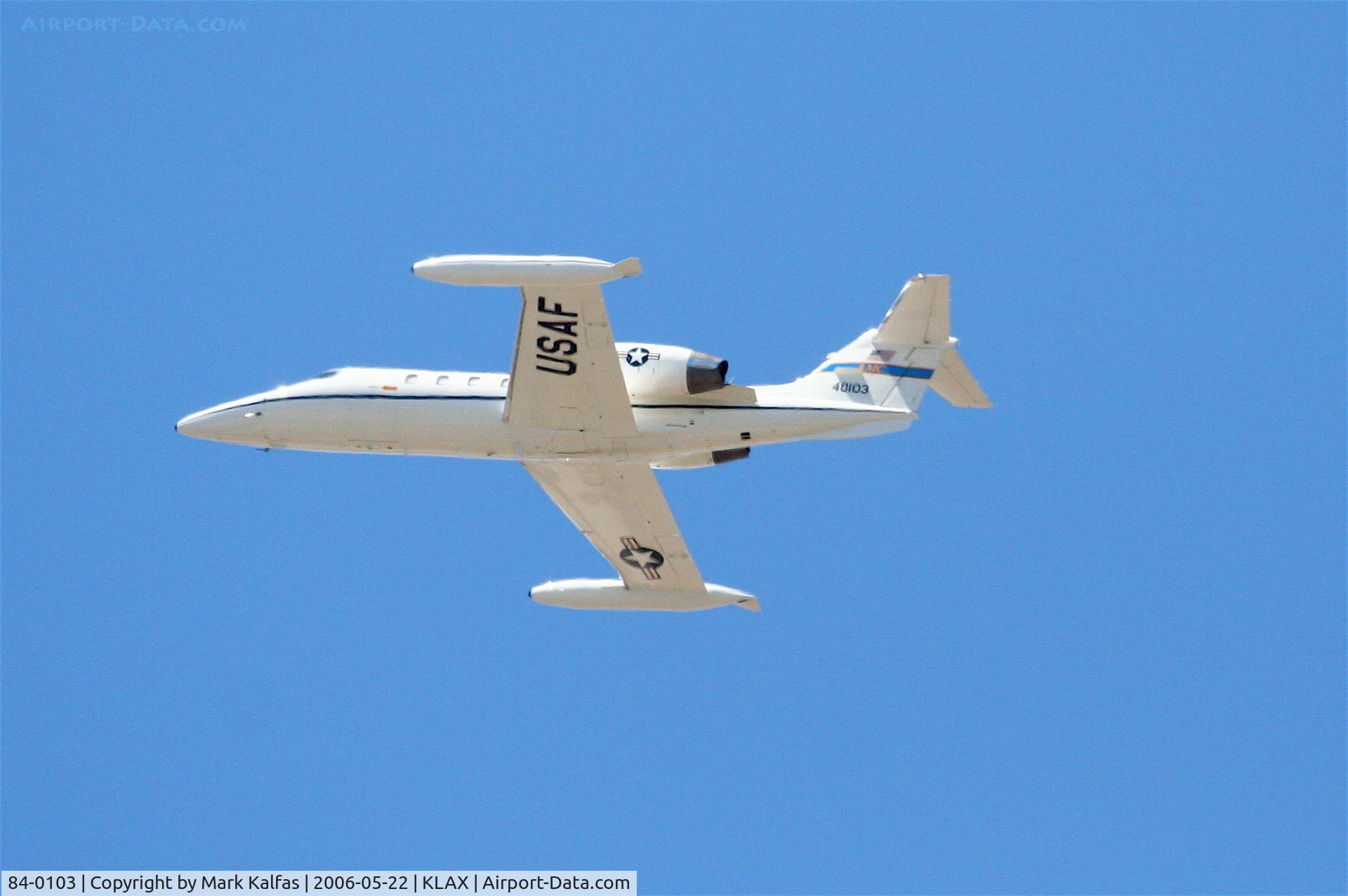 84-0103, 1984 Gates Learjet C-21A C/N 35A-549, USAF Learjet C-21A (35A), 84-0103, departing 25L KLAX