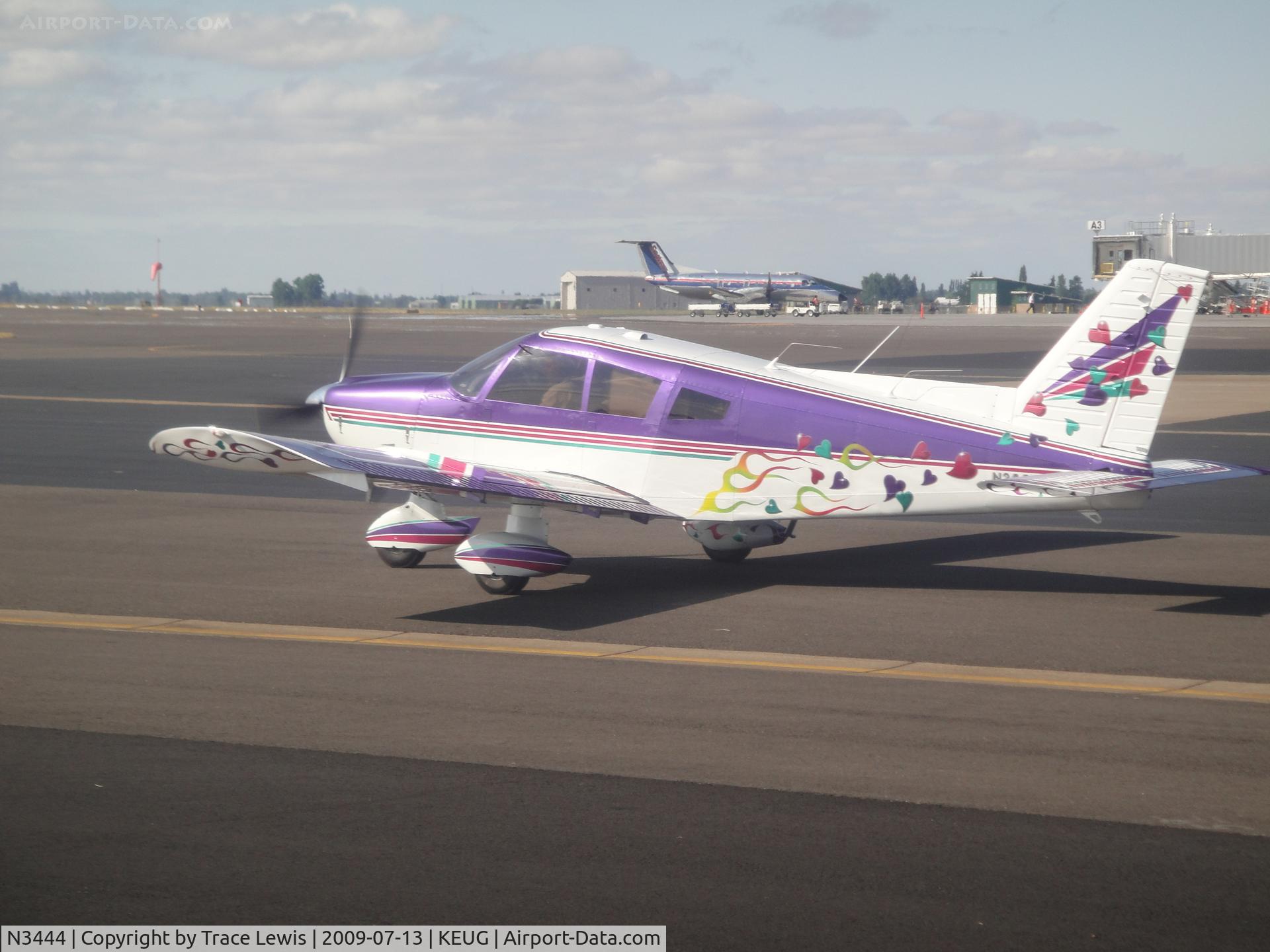 N3444, 1965 Piper PA-28-180 C/N 28-2162, This is ehhhh gypsy plane at EUG for the hippy festival. I serious.