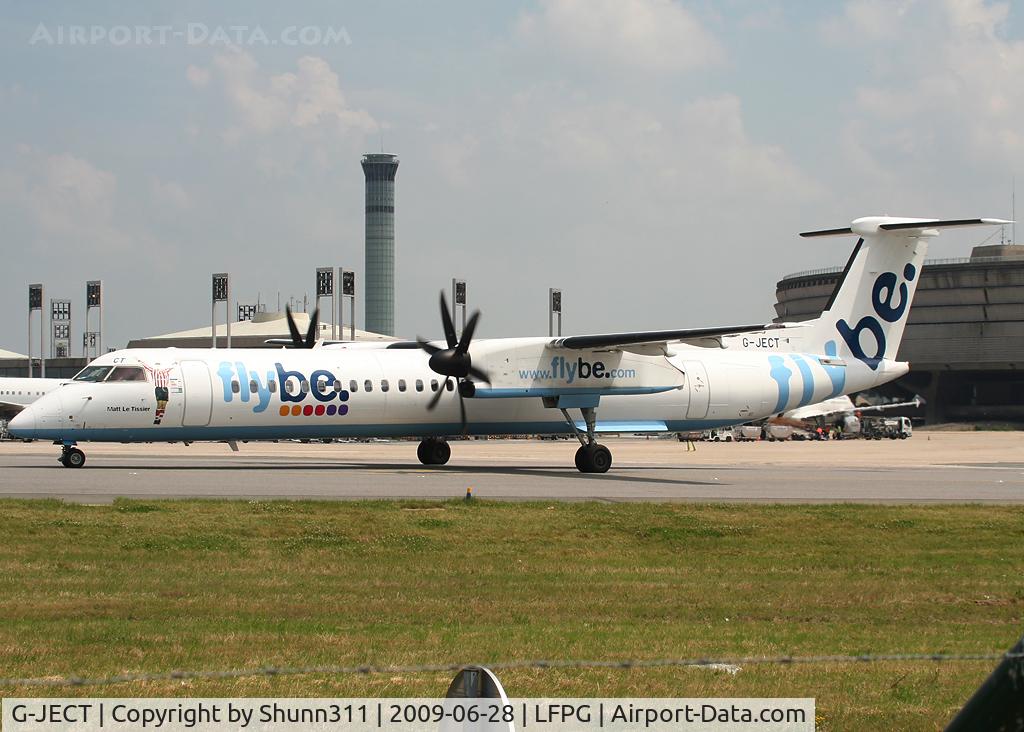 G-JECT, 2006 De Havilland Canada DHC-8-402Q Dash 8 C/N 4144, Taxiing for departure with still 'Marc Le Tissier' patch...