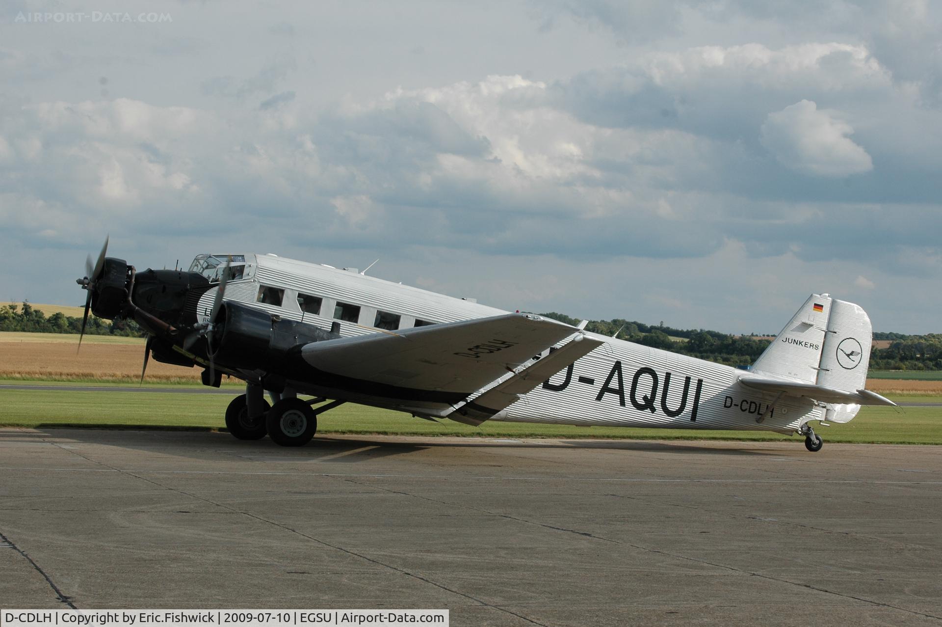 D-CDLH, 1936 Junkers Ju-52/3m C/N 130714, 1. D-CDLH at Duxford Flying Legends Air Show July 09