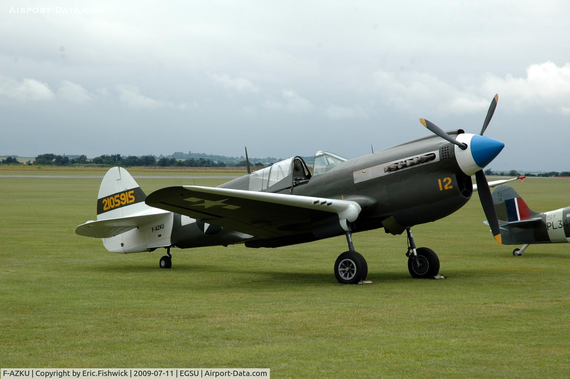 F-AZKU, 1942 Curtiss P-40N Warhawk C/N 29677, 'Little Jeanne' at Duxford Flying Legends Air Show July 09