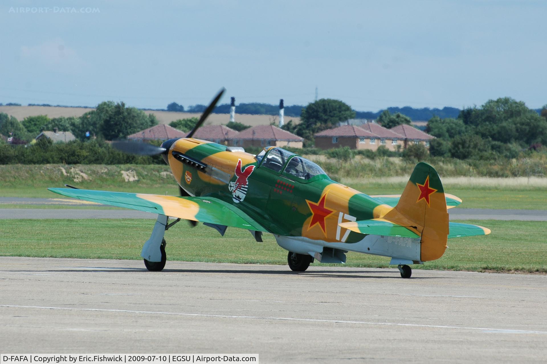 D-FAFA, 1943 Yakovlev Yak-9UM C/N 0917918, 1. D-FAFA Yak-9UM at Duxford Flying Legends Air Show July 09
