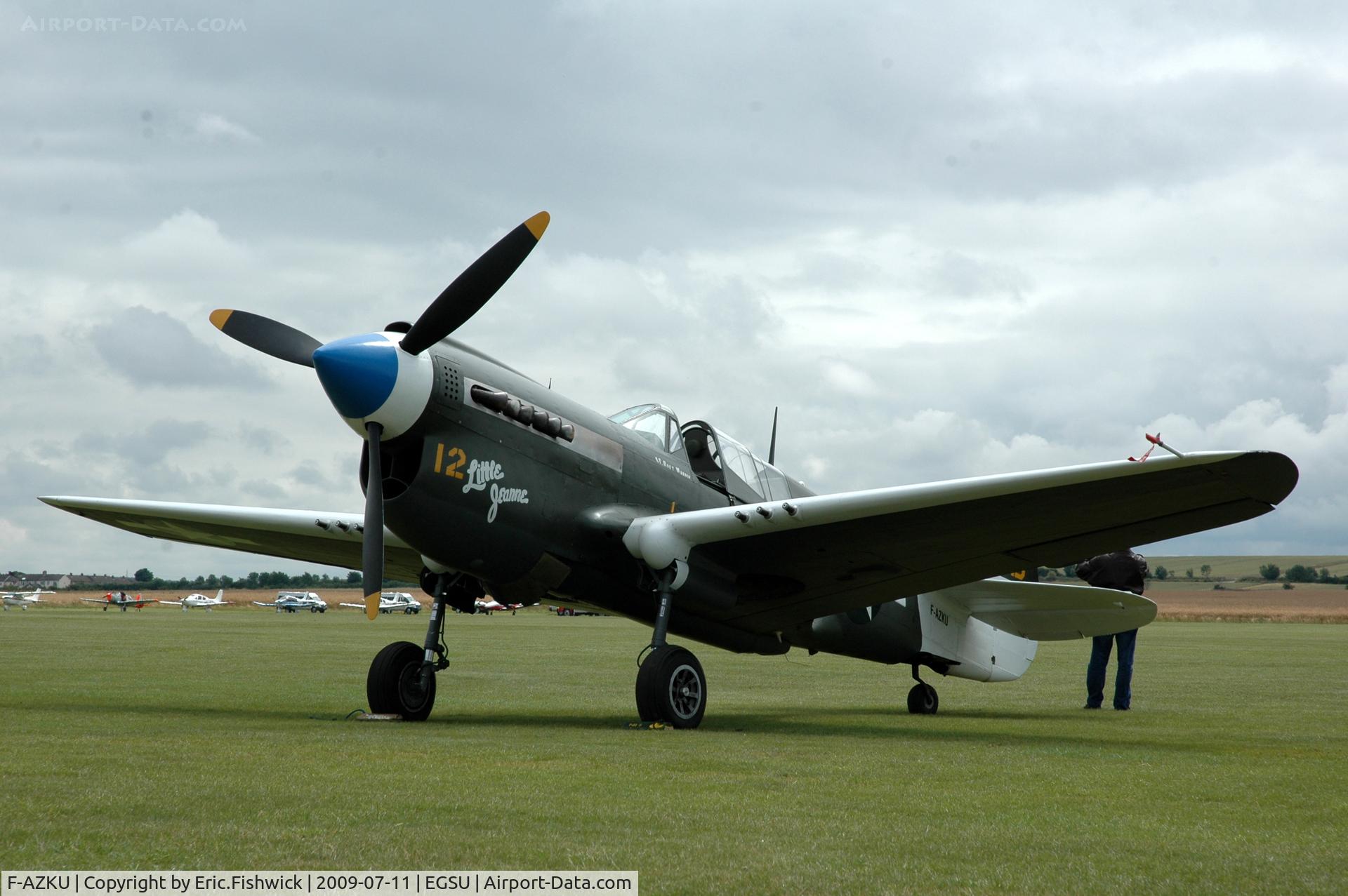 F-AZKU, 1942 Curtiss P-40N Warhawk C/N 29677, 'Little Jeanne' at Duxford Flying Legends Air Show July 09